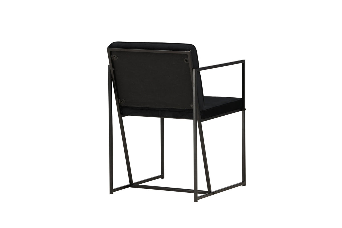 Richmond Stuhl in Schwarz präsentiert im Onlineshop von KAQTU Design AG. Stuhl mit Armlehne ist von Venture Home