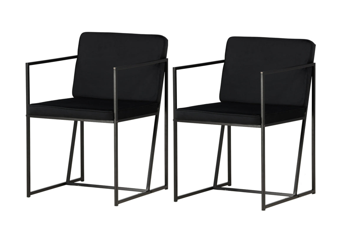 Richmond Stuhl in Schwarz präsentiert im Onlineshop von KAQTU Design AG. Stuhl mit Armlehne ist von Venture Home