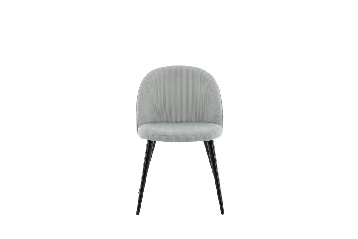 Velvet Matstol Manchester Stuhl in Hellgrau / Schwarz präsentiert im Onlineshop von KAQTU Design AG. Schalenstuhl ist von Venture Home