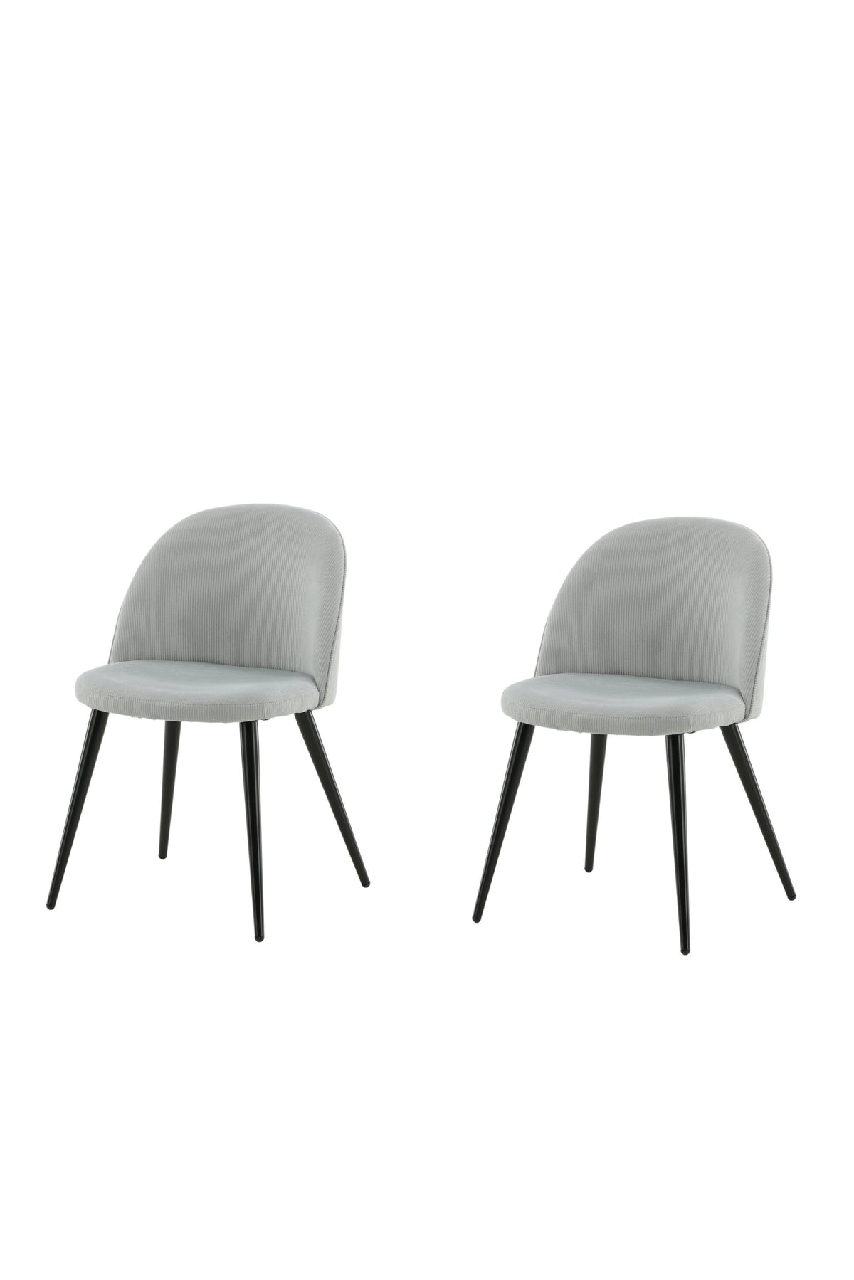 Velvet Matstol Manchester Stuhl in Hellgrau / Schwarz präsentiert im Onlineshop von KAQTU Design AG. Schalenstuhl ist von Venture Home