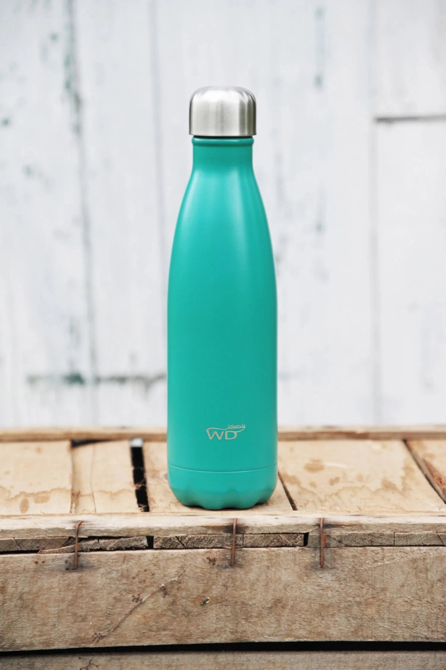 500ml Isolierflasche in hellem Petrol – ideal für unterwegs.
