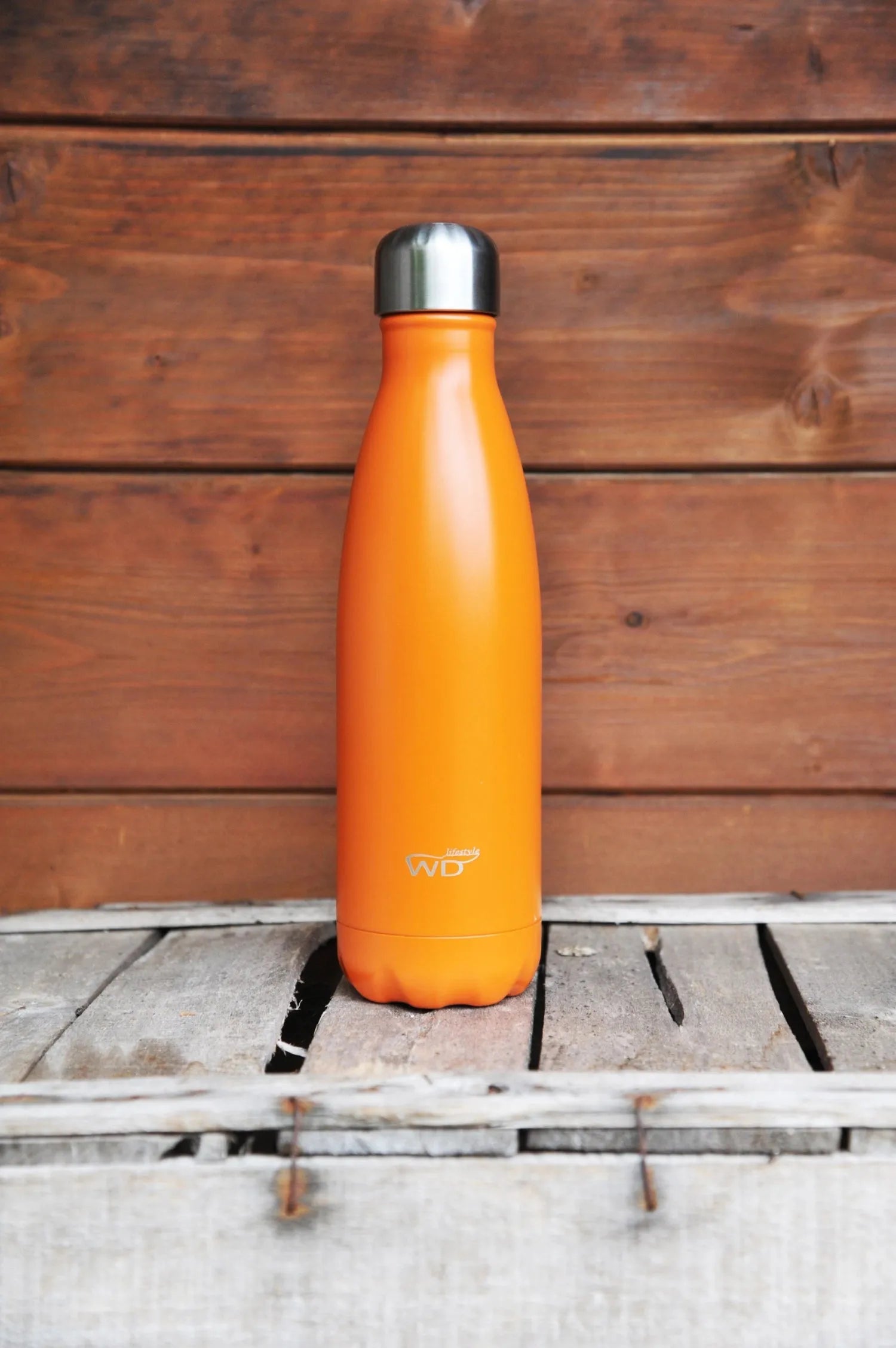 Doppelwandige 500ml Isolierflasche in Mandarine von Easy Life.