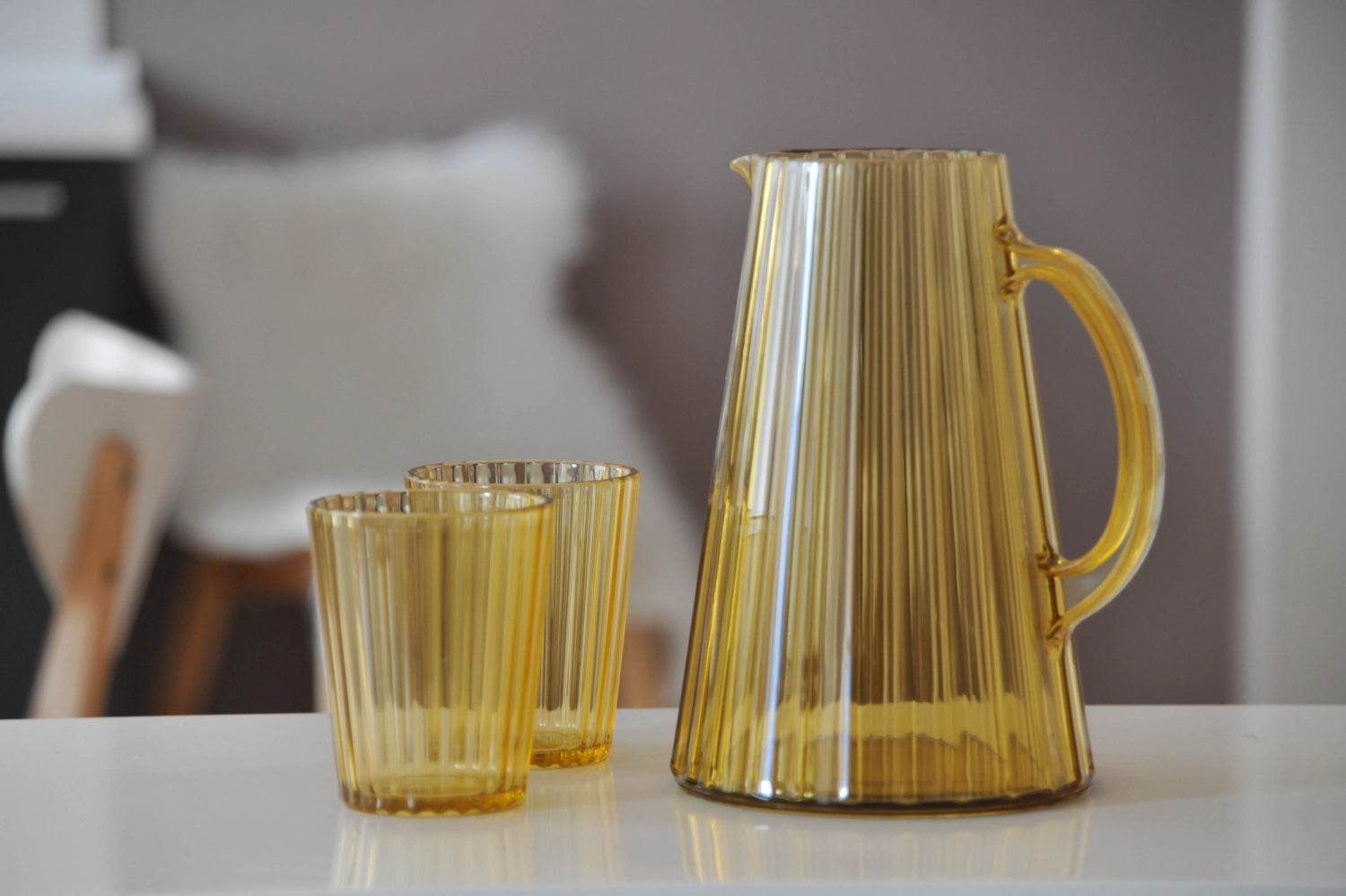 2 bicchieri di vetro set in acrilico 350 ml