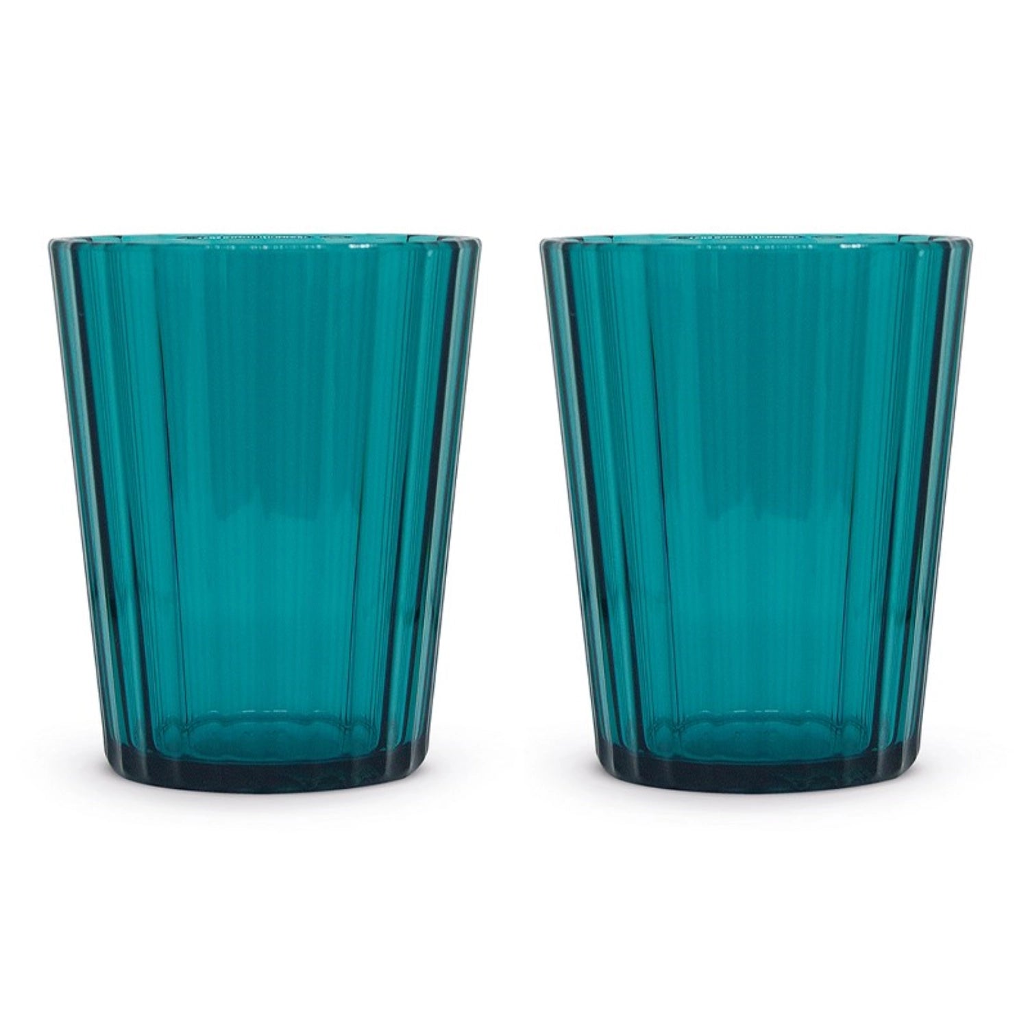 2 bicchieri di vetro set in acrilico 350 ml, turchese