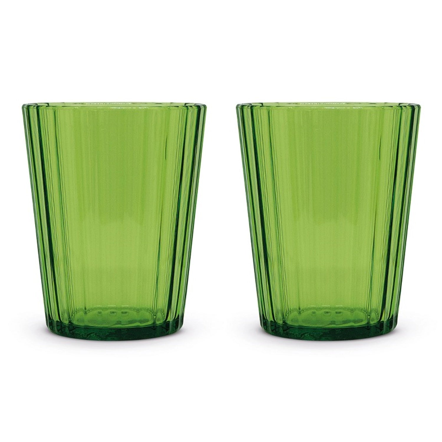 2er Set transparente Acrylgläser, 350 ml, mit modernem, schlichten Design.