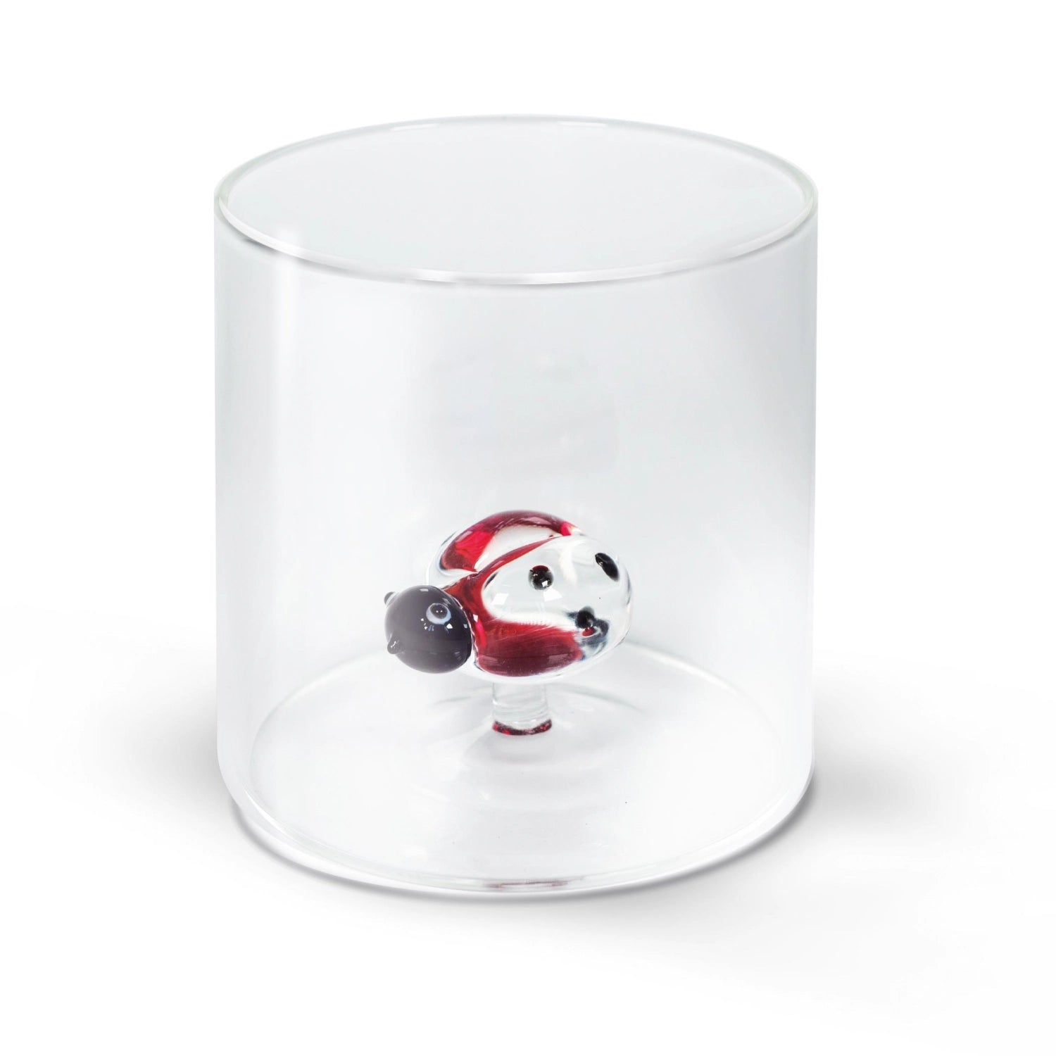Hochwertiges Borosilikatglas 250 ml mit Marienkäfer-Design von Easy Life. Ideal für Getränke, spülmaschinenfest und dekorativ.