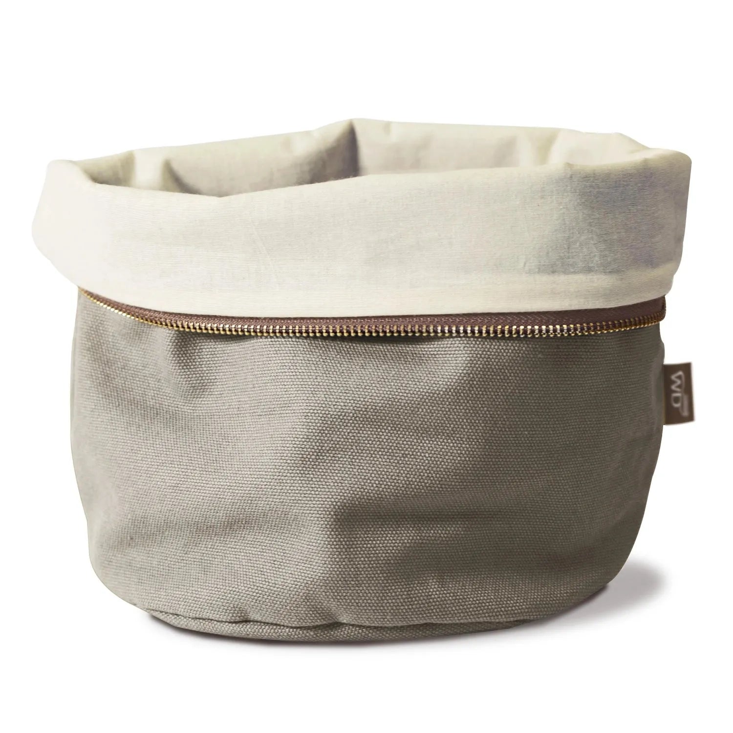 Brottasche aus Baumwolle 20cm beheizbar, grau in Silber präsentiert im Onlineshop von KAQTU Design AG. Brotsack ist von Easy Life