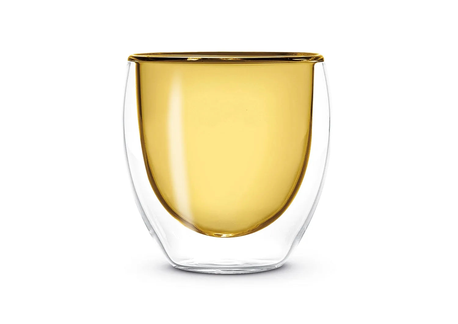 Elegantes 2er Set doppelwandige Espressogläser in Gelb, 80ml, von Easy Life. Perfekt für stilvollen Kaffeegenuss.
