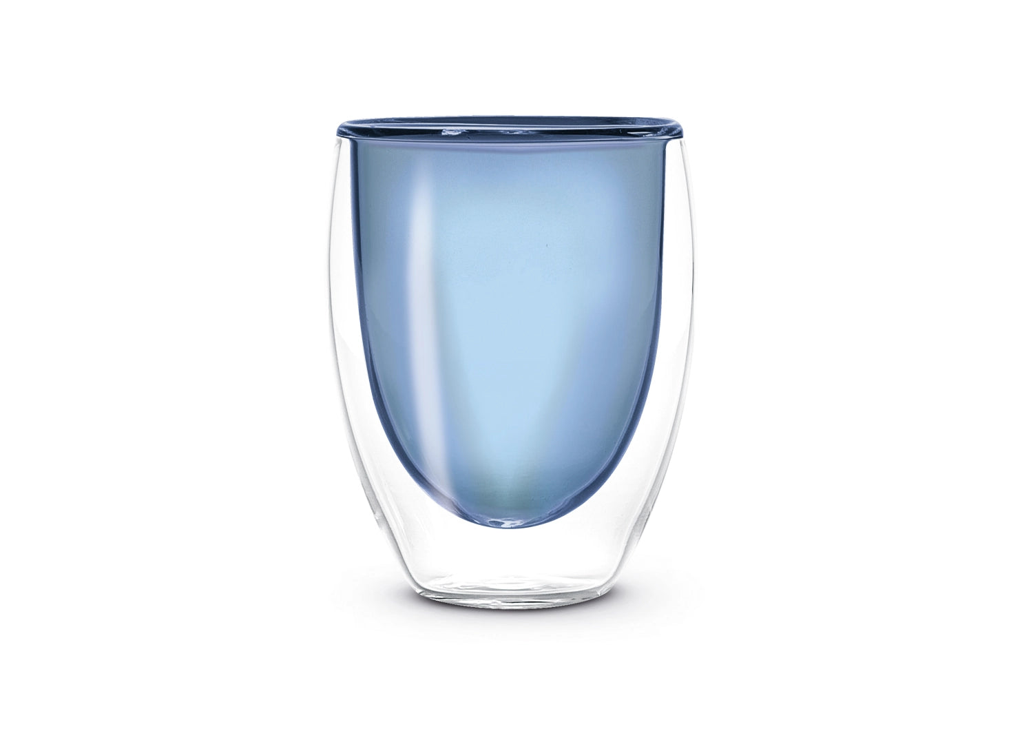 2er Set Teeglas doppelw. blau, 220ml