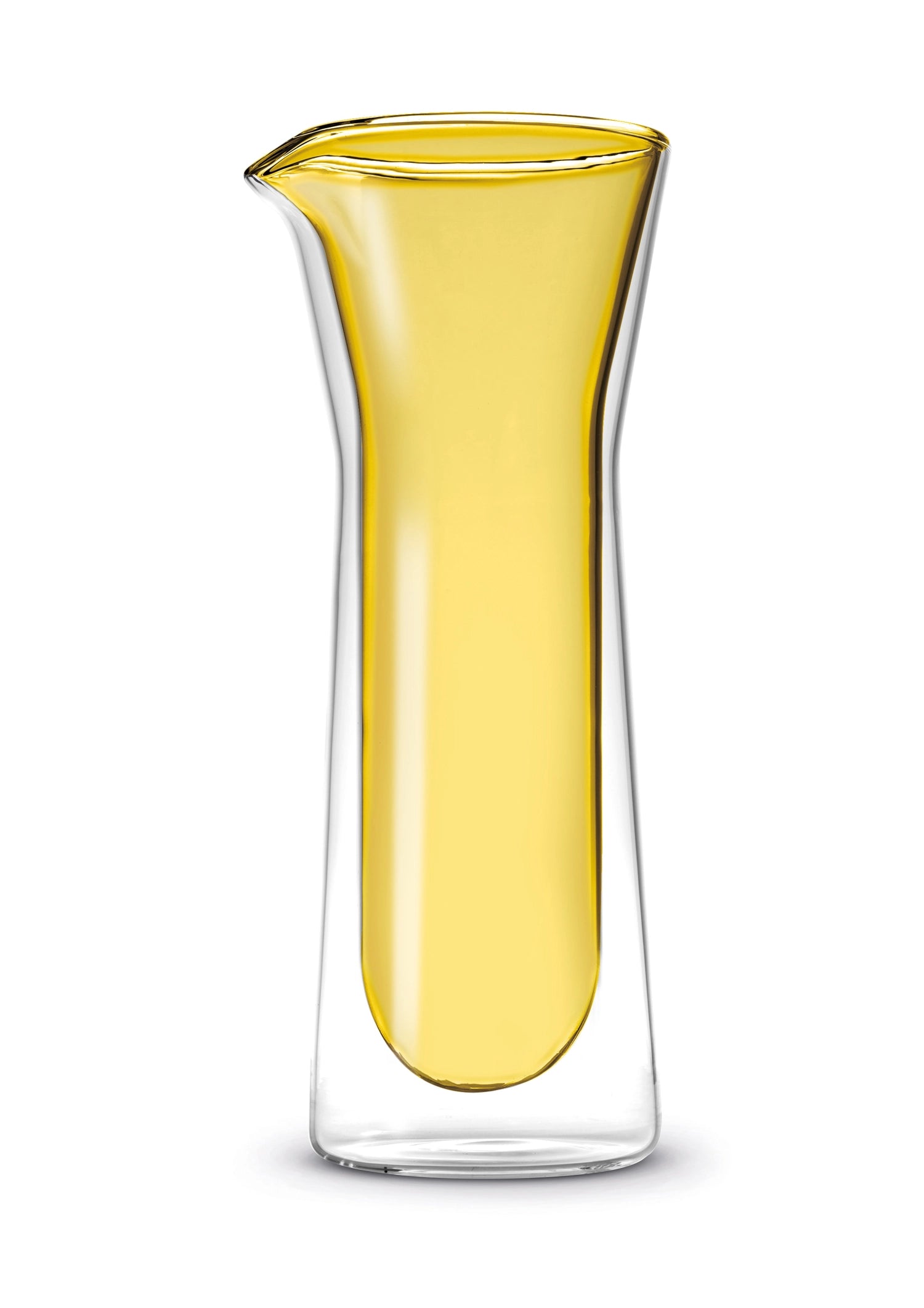 Glaskaraffe doppelw. gelb, 800ml - KAQTU Design