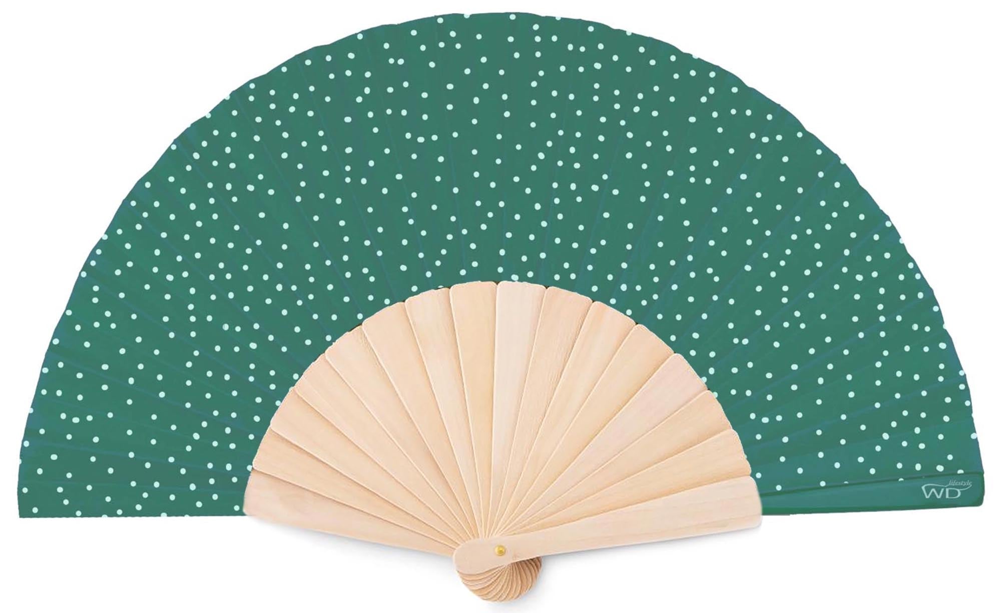 Foldable compartments, dark green and blue