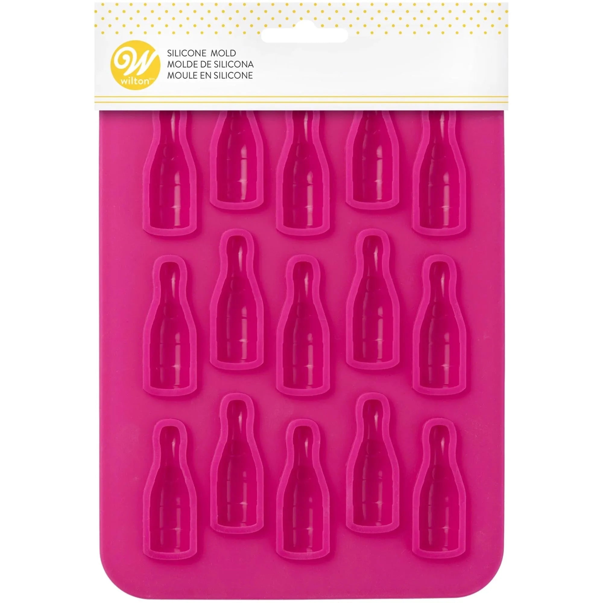 Candy Mold 15er Prosecco von Wilton: 15 Formen für kreative Schoko- und Fondantkreationen. Flexibel, spülmaschinenfest, ideal für jeden Anlass.