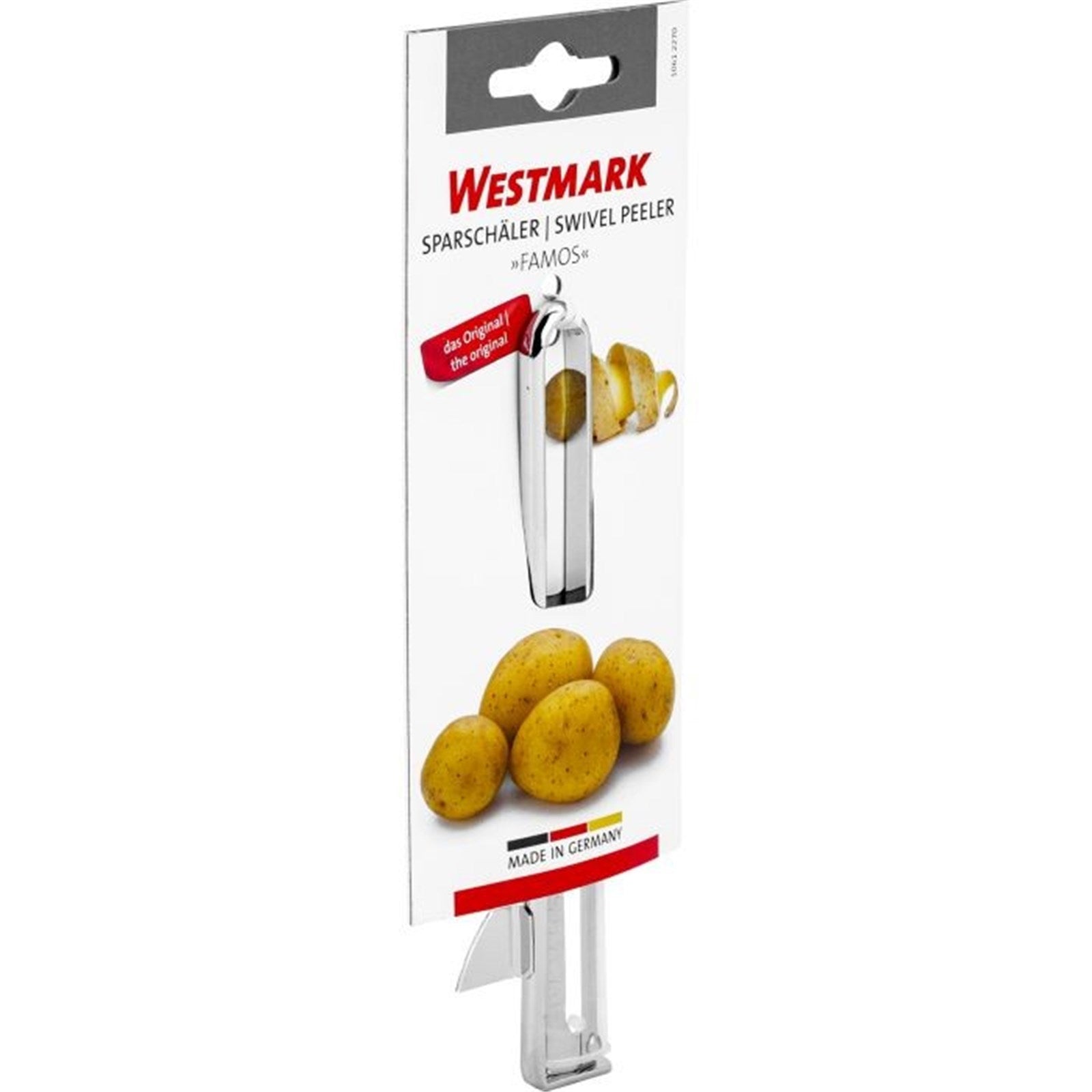Der Famos Sparschäler von Westmark überzeugt durch präzises Schälen, ergonomische Handhabung und robuste Verarbeitung.