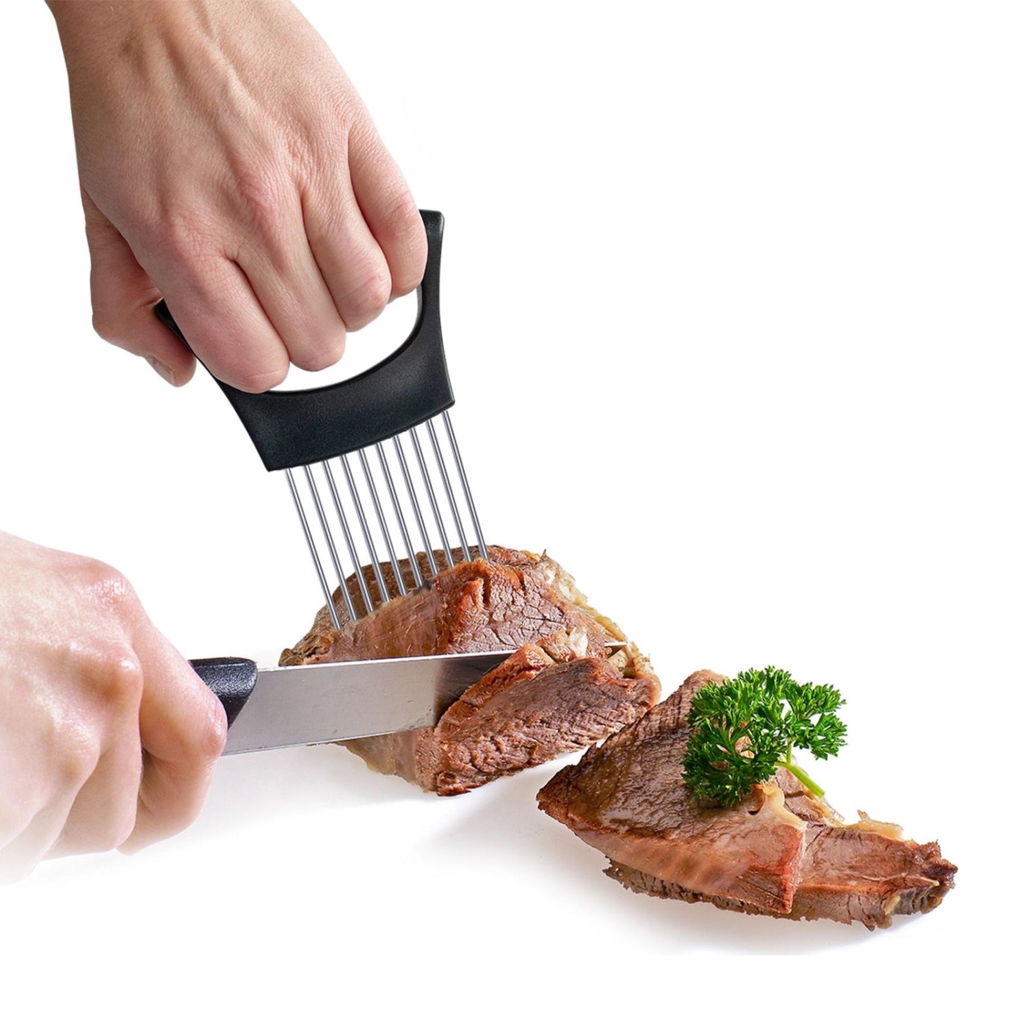 Innovativer Küchenhelfer von Westmark, der das Schneiden und Lagern von Lebensmitteln erleichtert und für mehr Sicherheit beim Kochen sorgt.