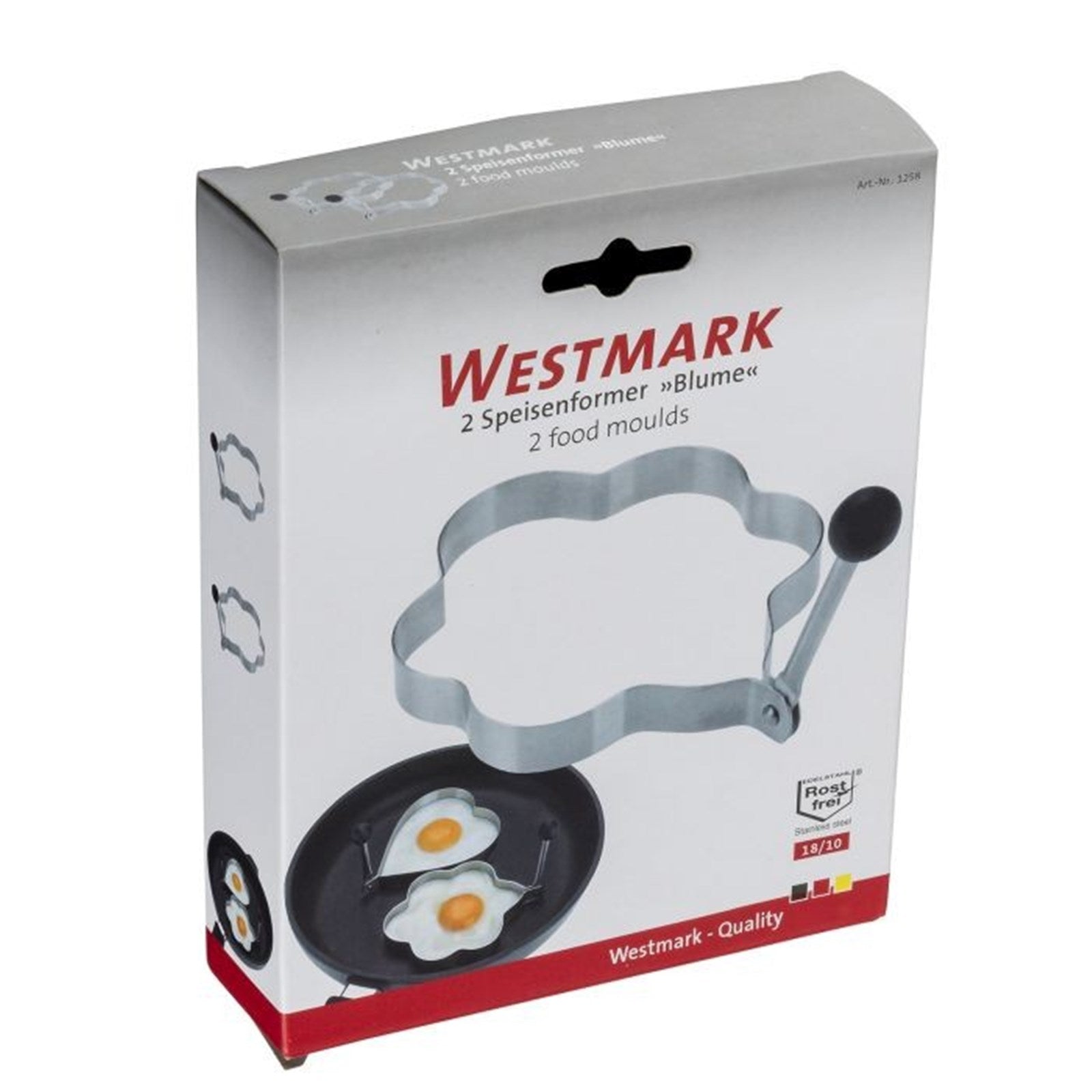 Set aus 2 Speisenformern in Blumenform von Westmark, ideal für kreative Präsentation von Speisen und Desserts, langlebig und praktisch.
