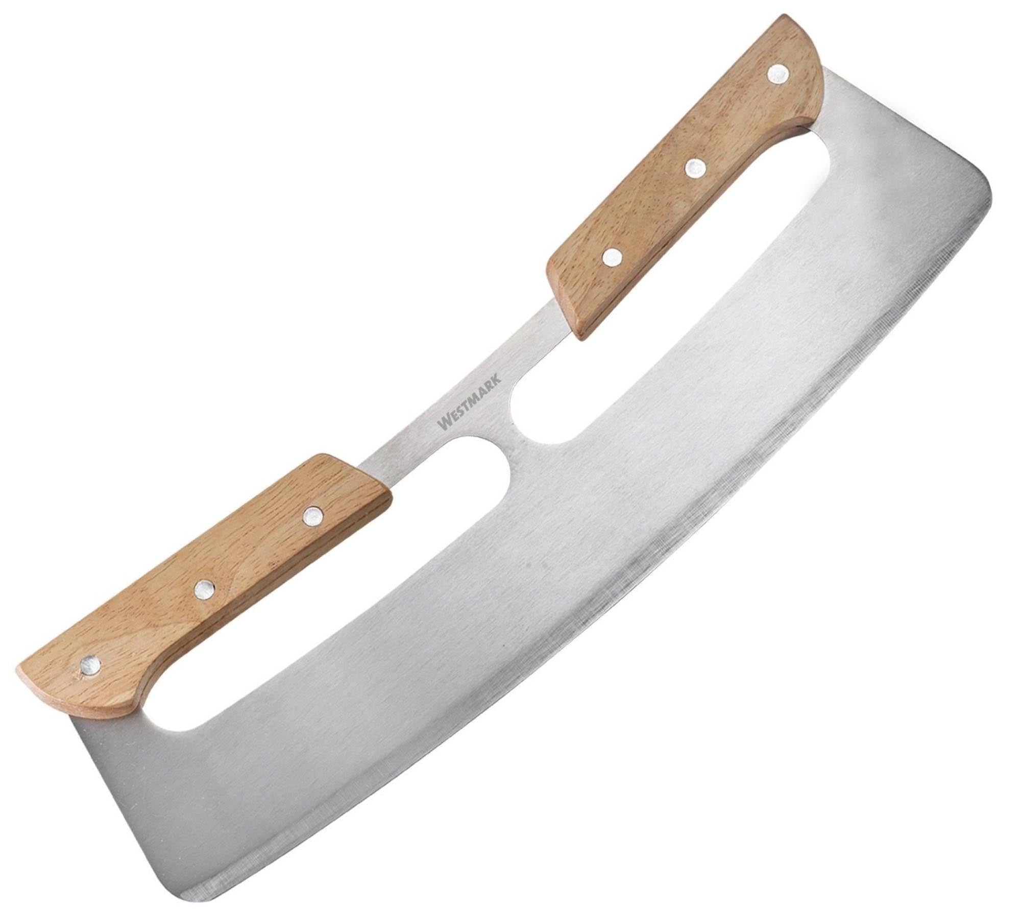 Das Westmark Pizza Wiegemesser Pro bietet präzises Schneiden mit scharfer Edelstahlklinge und ergonomischem Griff für Komfort.