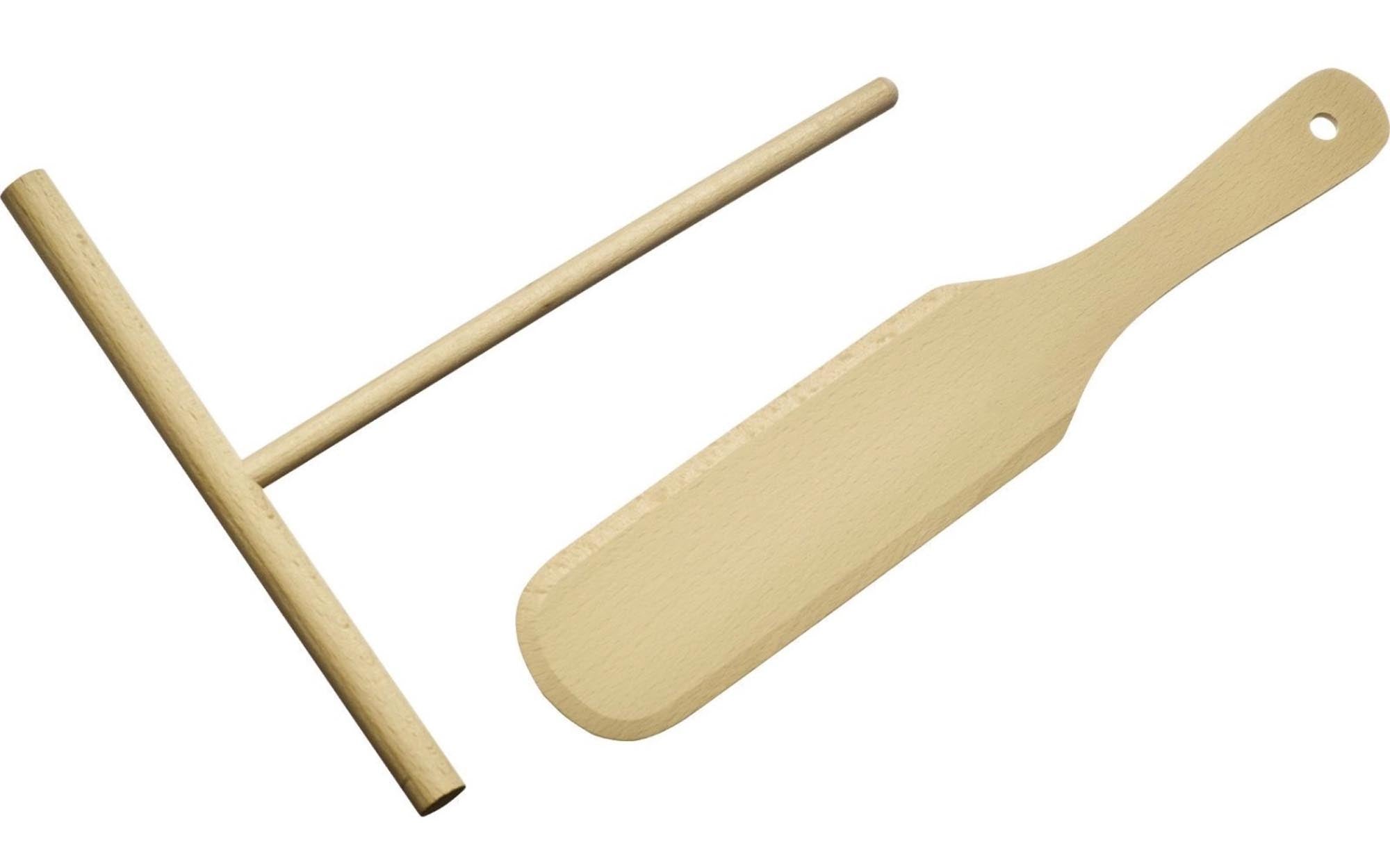 2-tlg. Set Crêpes Spatel und Teigverteiler Woody in Braun präsentiert im Onlineshop von KAQTU Design AG. Küchenhelfer ist von Westmark