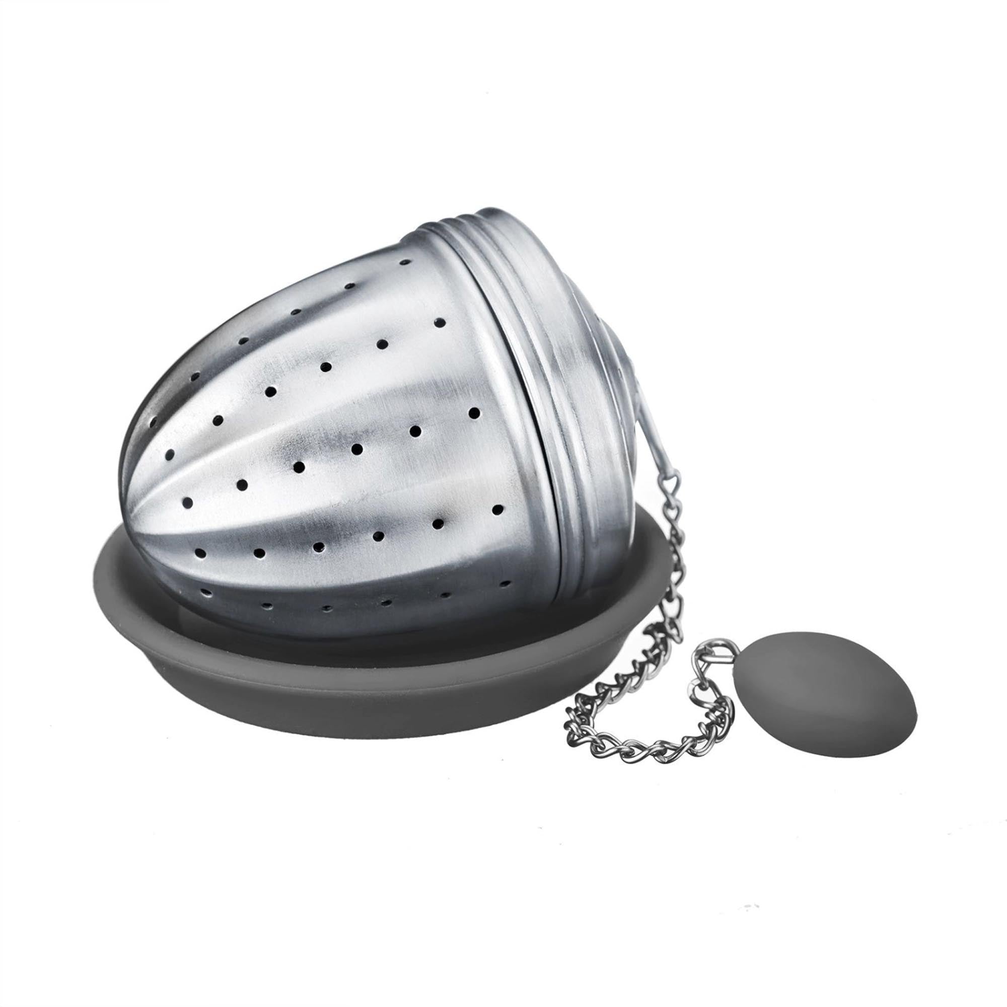 Tee-Ei mit Silikon-Untersetzer, sb in Silber präsentiert im Onlineshop von KAQTU Design AG. Küchenhelfer ist von Westmark