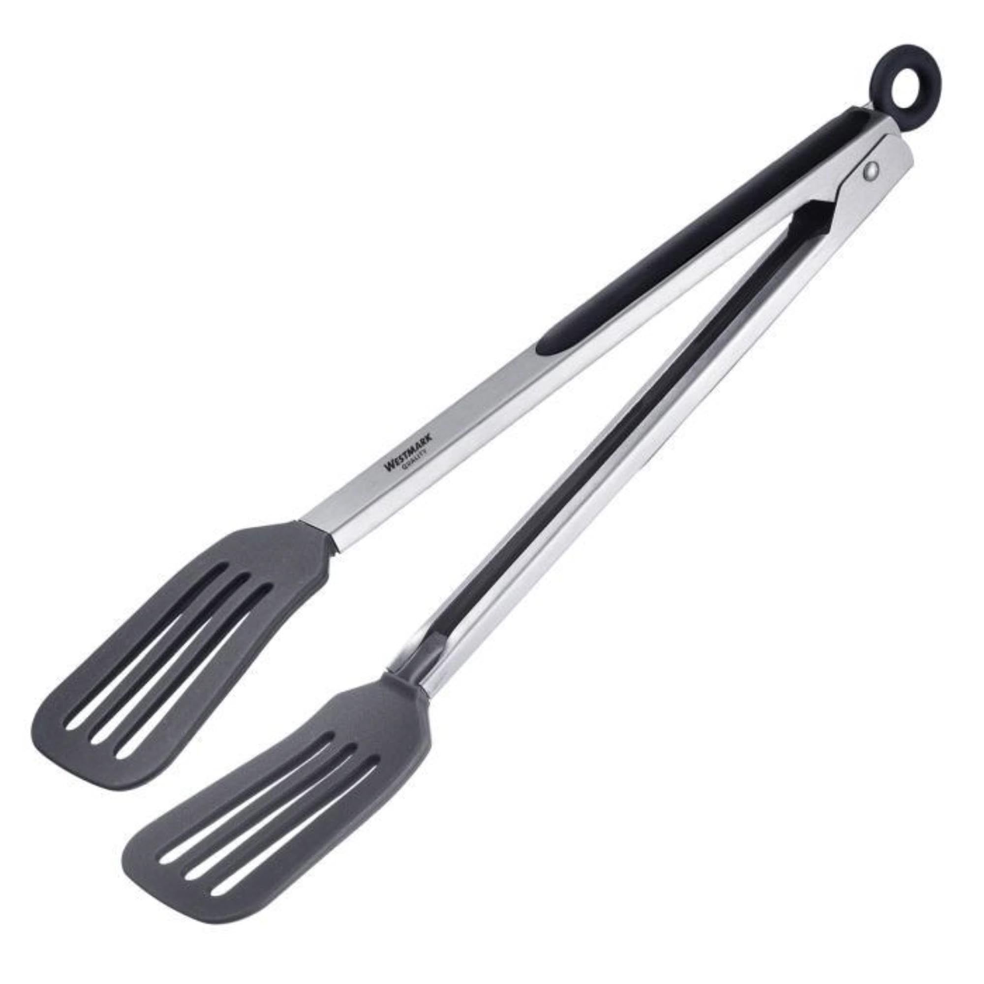 Servierzange Comfort Silicone Maxi, 34cm in Silber präsentiert im Onlineshop von KAQTU Design AG. Zange ist von Westmark