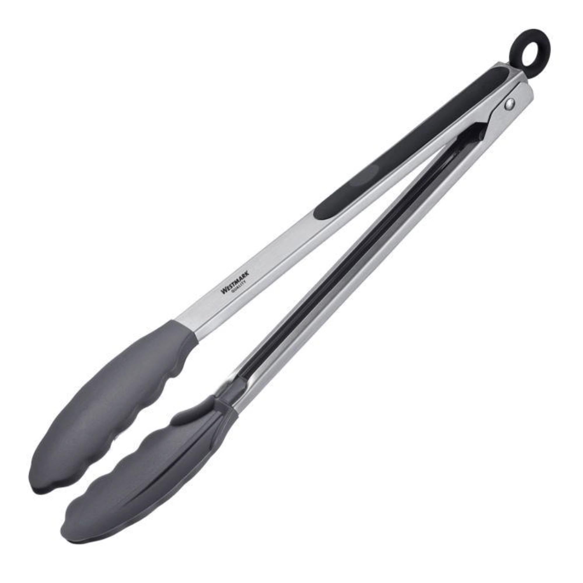 Servierzange Classic Silicone Maxi, 34cm in Silber präsentiert im Onlineshop von KAQTU Design AG. Zange ist von Westmark