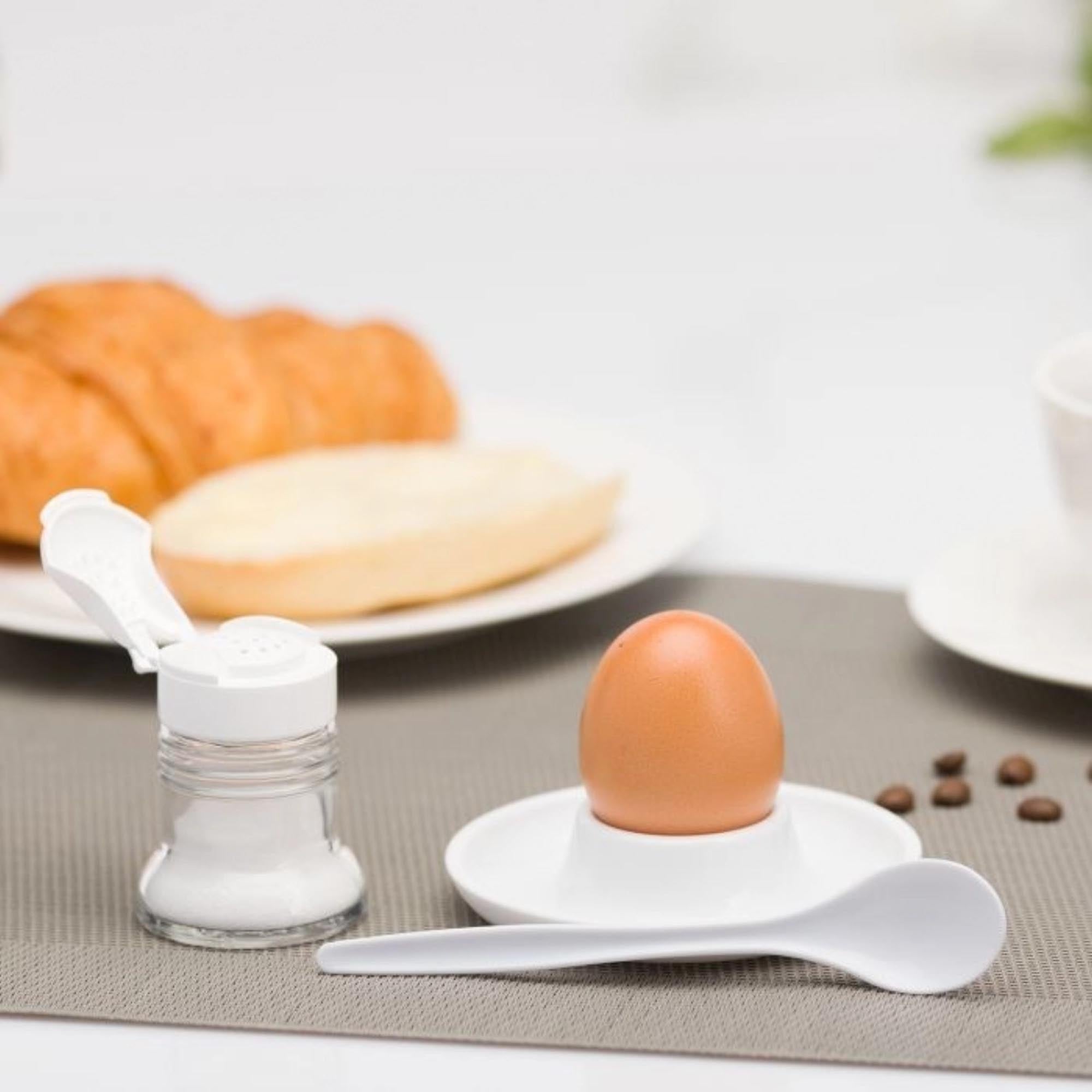 Set mit 6 Eierlöffeln, 14,5 cm, ideal für Frühstückseier, langlebig und funktional, von Westmark, ansprechend auf Karte verpackt.