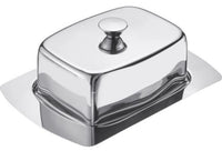 Piatto per burro in acciaio inossidabile, 19x12,8 cm, standard UE