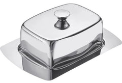 Piatto per burro in acciaio inossidabile, 19x12,8 cm, standard UE