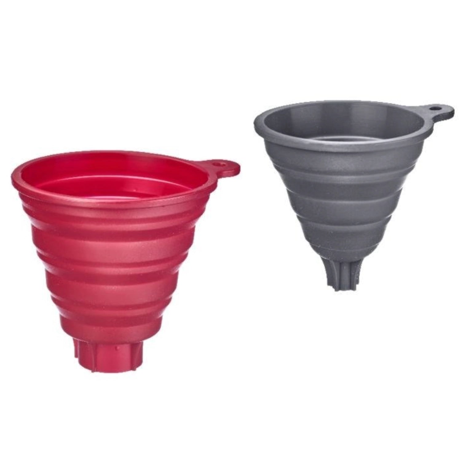 2-PC. Ensemble d'entonnoir, rouge et gris, silicone