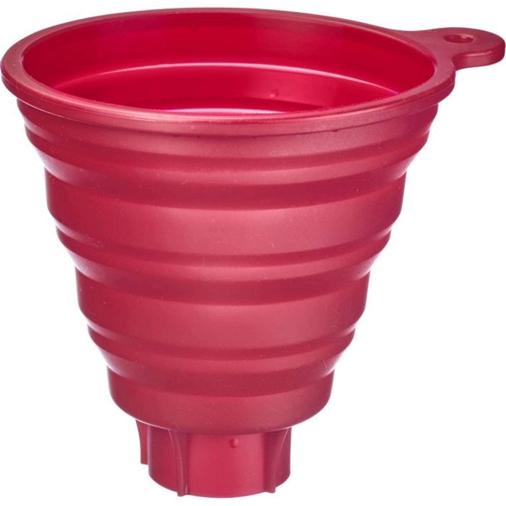 Praktisches 2-teiliges Silikon-Trichter-Set in Rot und Grau von Westmark, ideal für präzises und sauberes Umfüllen.
