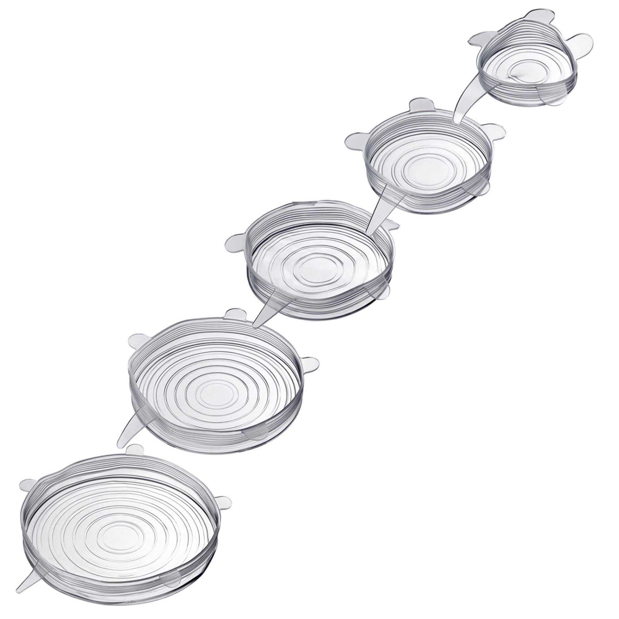 5 Frischhalted. aus Silikon - je 1xD6,5 - 9,5 - 14,5, 5sb in Silber präsentiert im Onlineshop von KAQTU Design AG. Küchenhelfer ist von Westmark