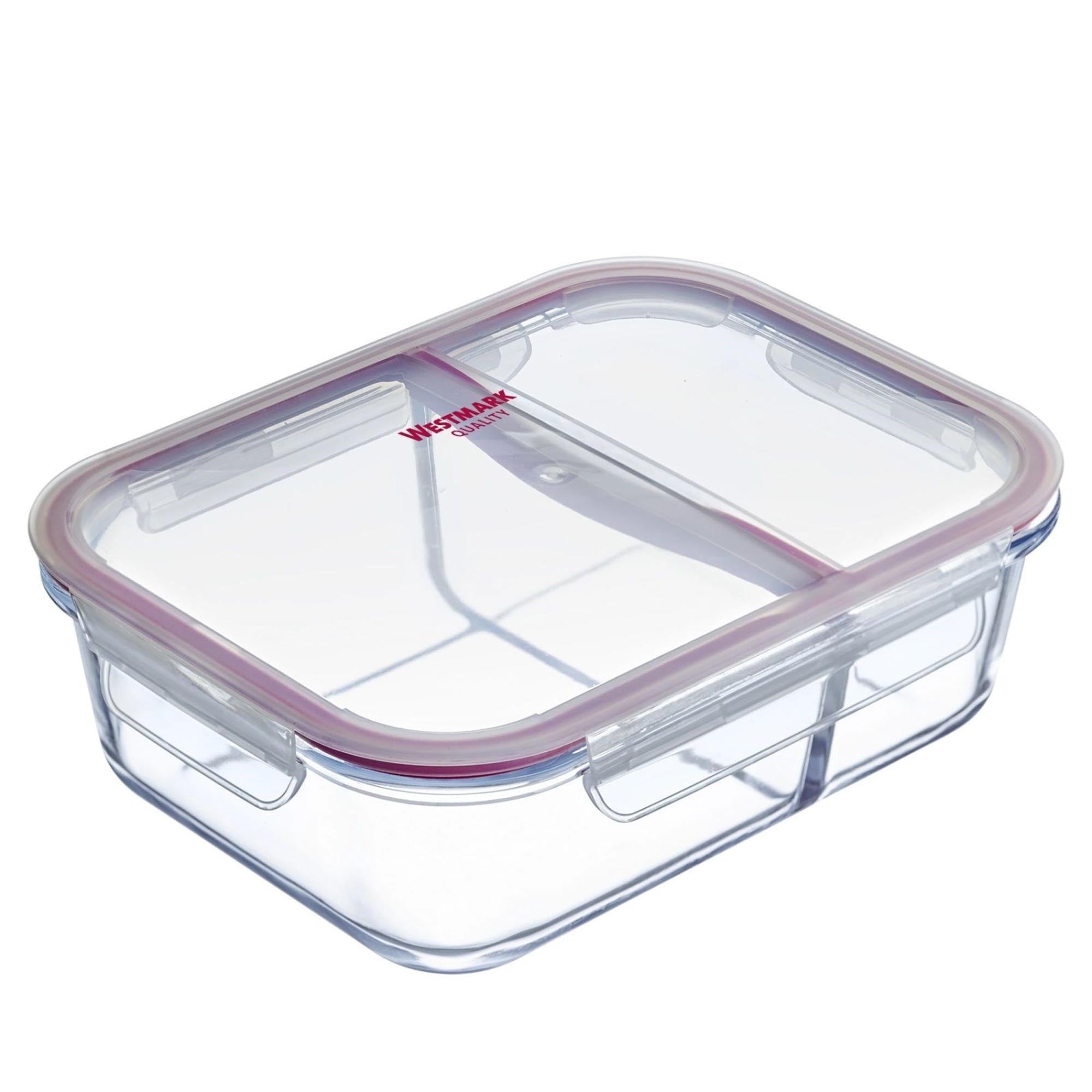 Glas-Frischhaltedose mit 2 separaten Fächern, 1380ml, sb in Transparent präsentiert im Onlineshop von KAQTU Design AG. Aufbewahrungsdose ist von Westmark