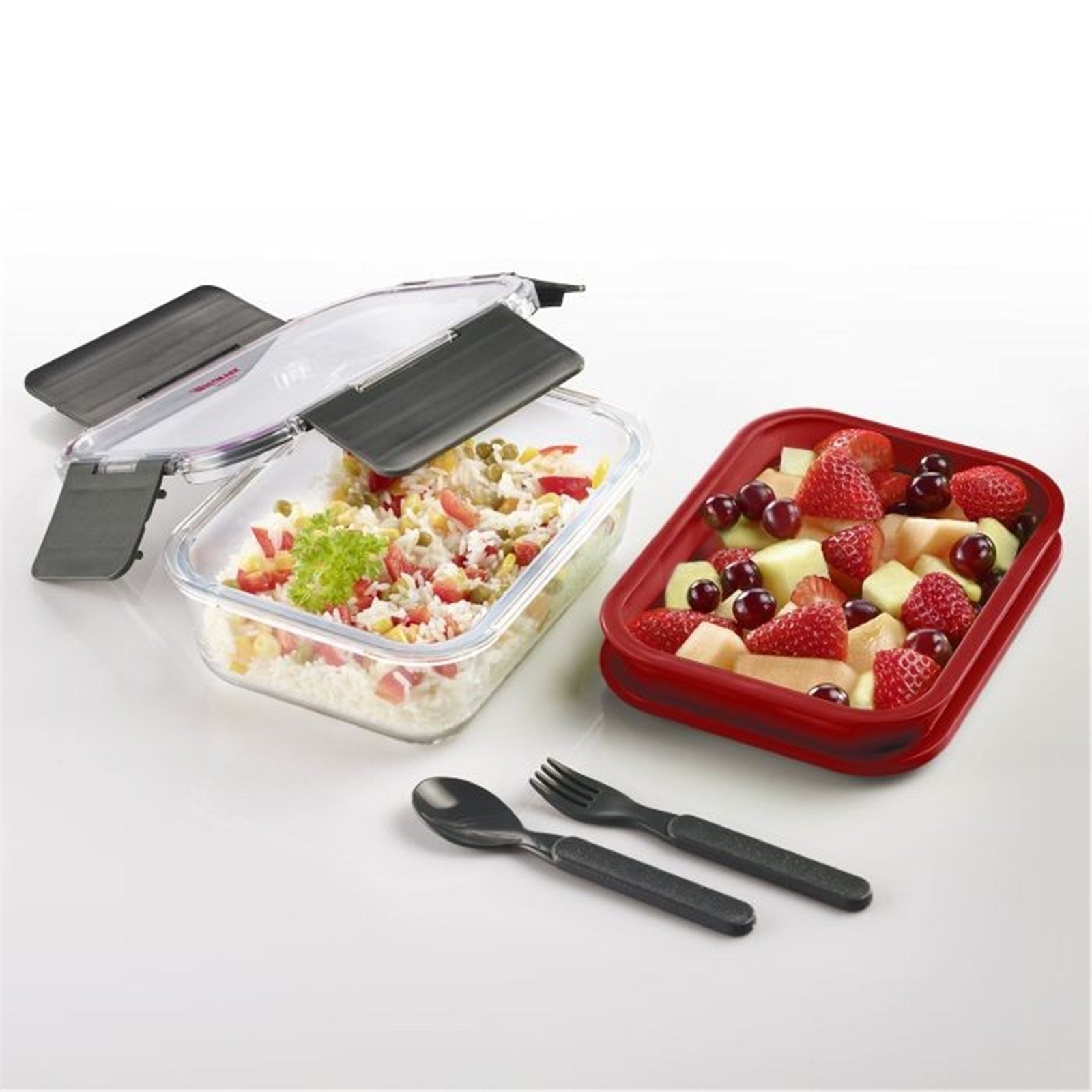 Rote Lunchbox von Westmark, 1740ml Volumen, perfekt für unterwegs, robust, leicht zu reinigen und ideal für den täglichen Gebrauch.