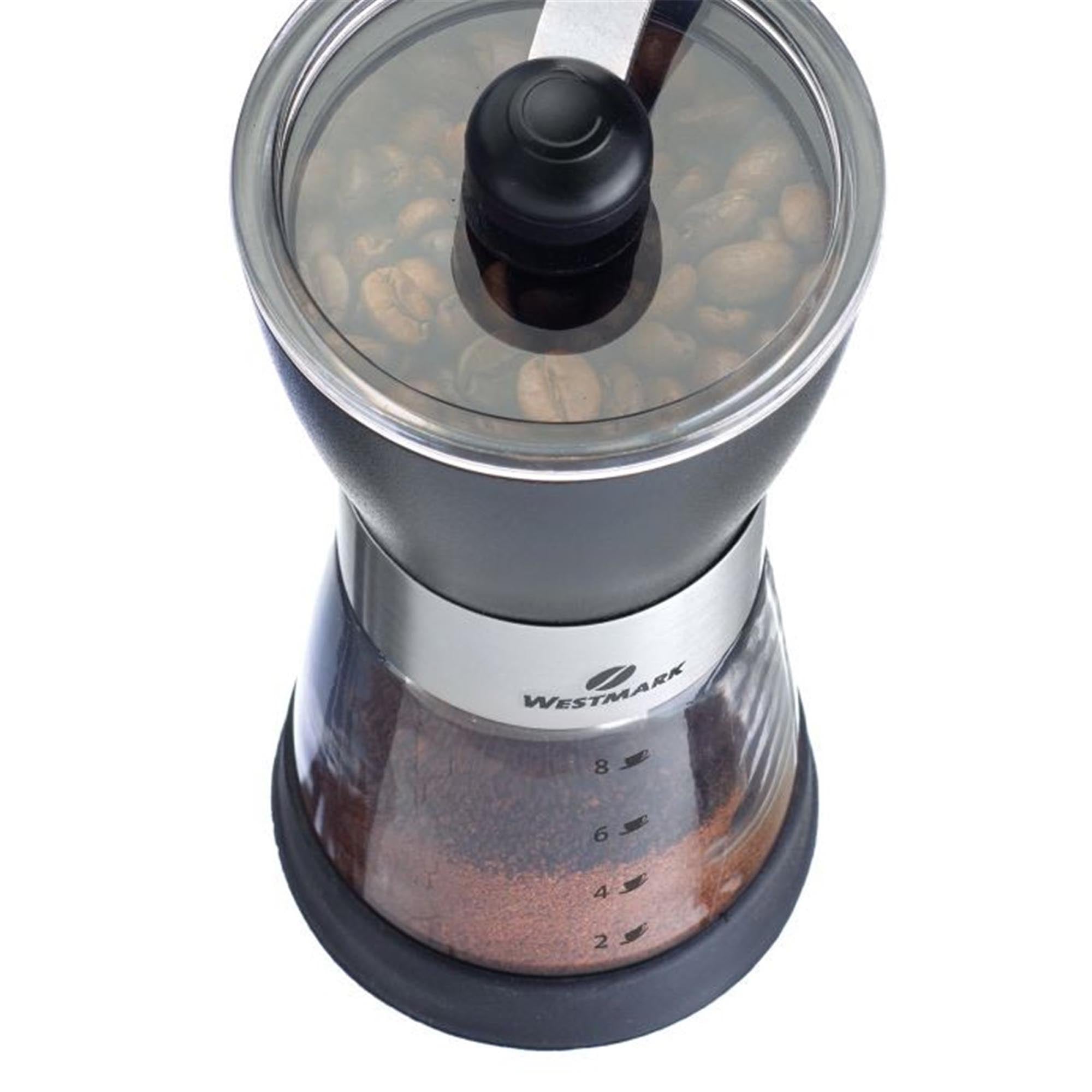 Die Kaffeemühle Brasilia Negro von Westmark bietet präzises Mahlen für aromatischen Kaffeegenuss, stilvoll und funktional.