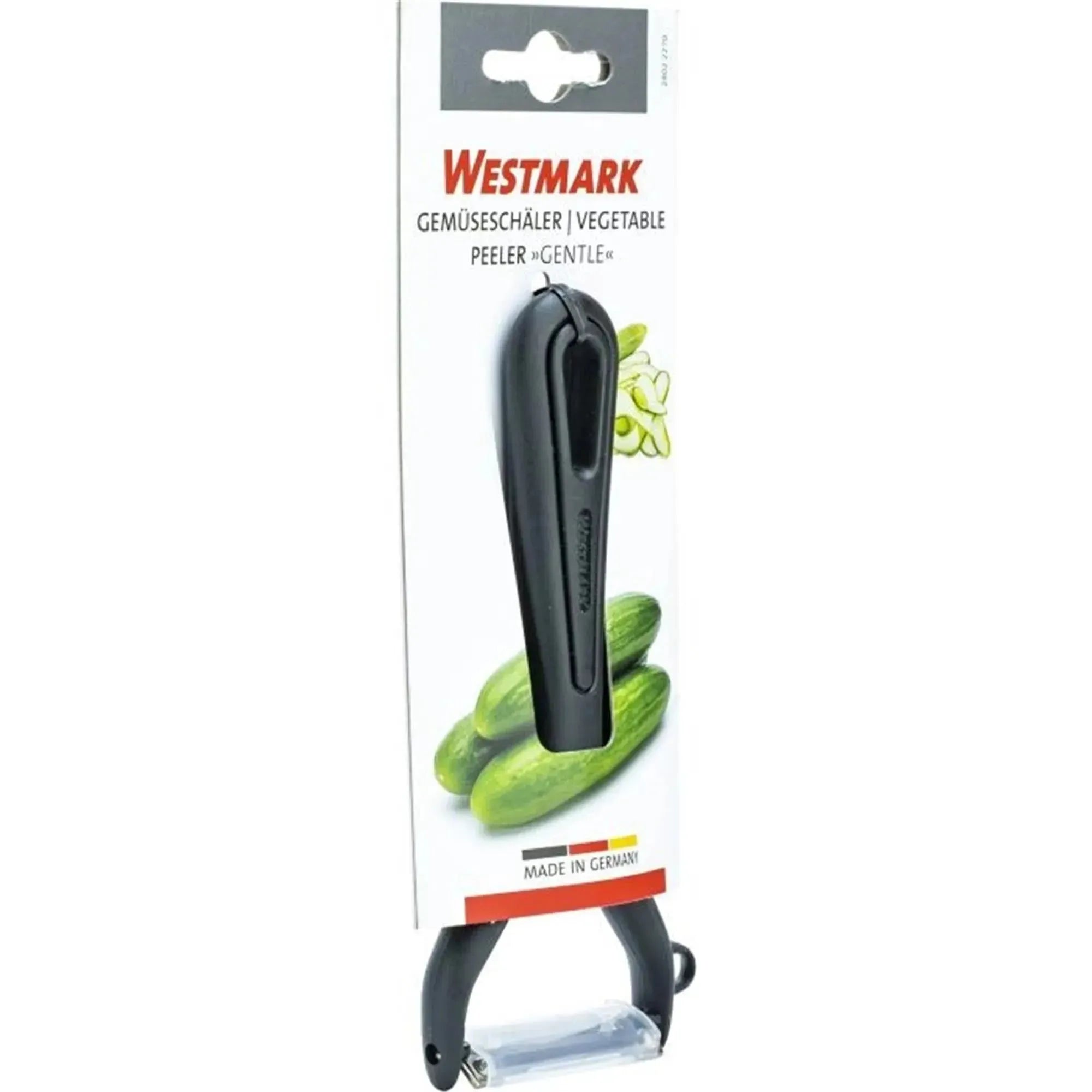 Praktischer Spargelschäler von Westmark, ideal für Gemüse, ergonomisch, kompakt (15x6.9x1.8cm), langlebig und einfach zu reinigen.