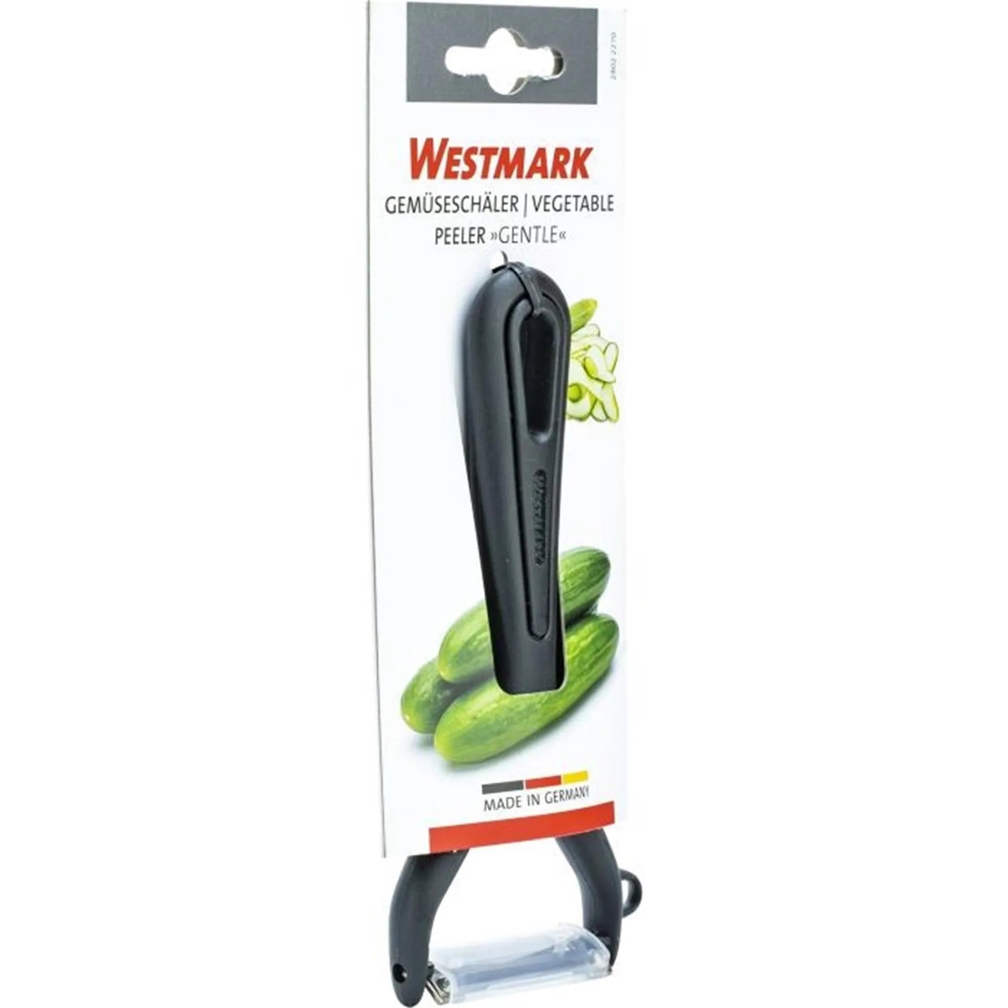 Praktischer Spargelschäler von Westmark, ideal für Gemüse, ergonomisch, kompakt (15x6.9x1.8cm), langlebig und einfach zu reinigen.