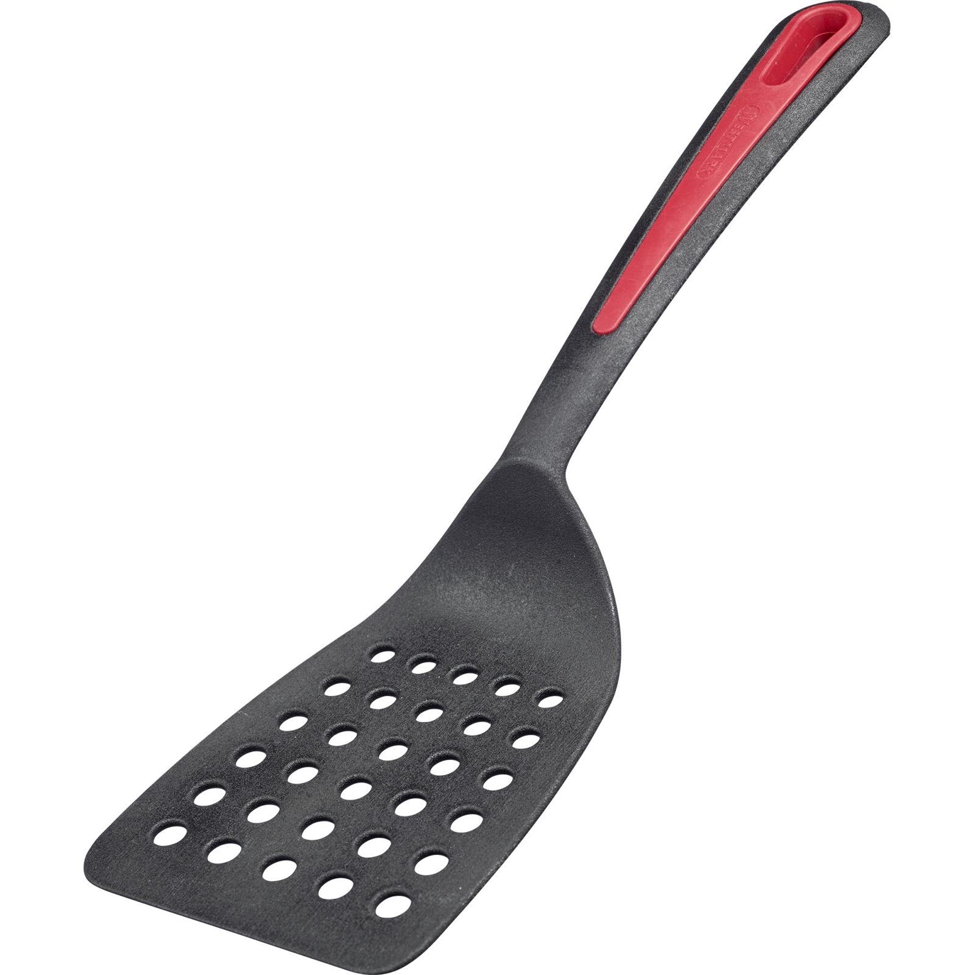 Pfannenwender Gallant Plus von Westmark: Große, gelochte Laffe, ideal für schonendes Wenden und Abtropfen von Speisen.