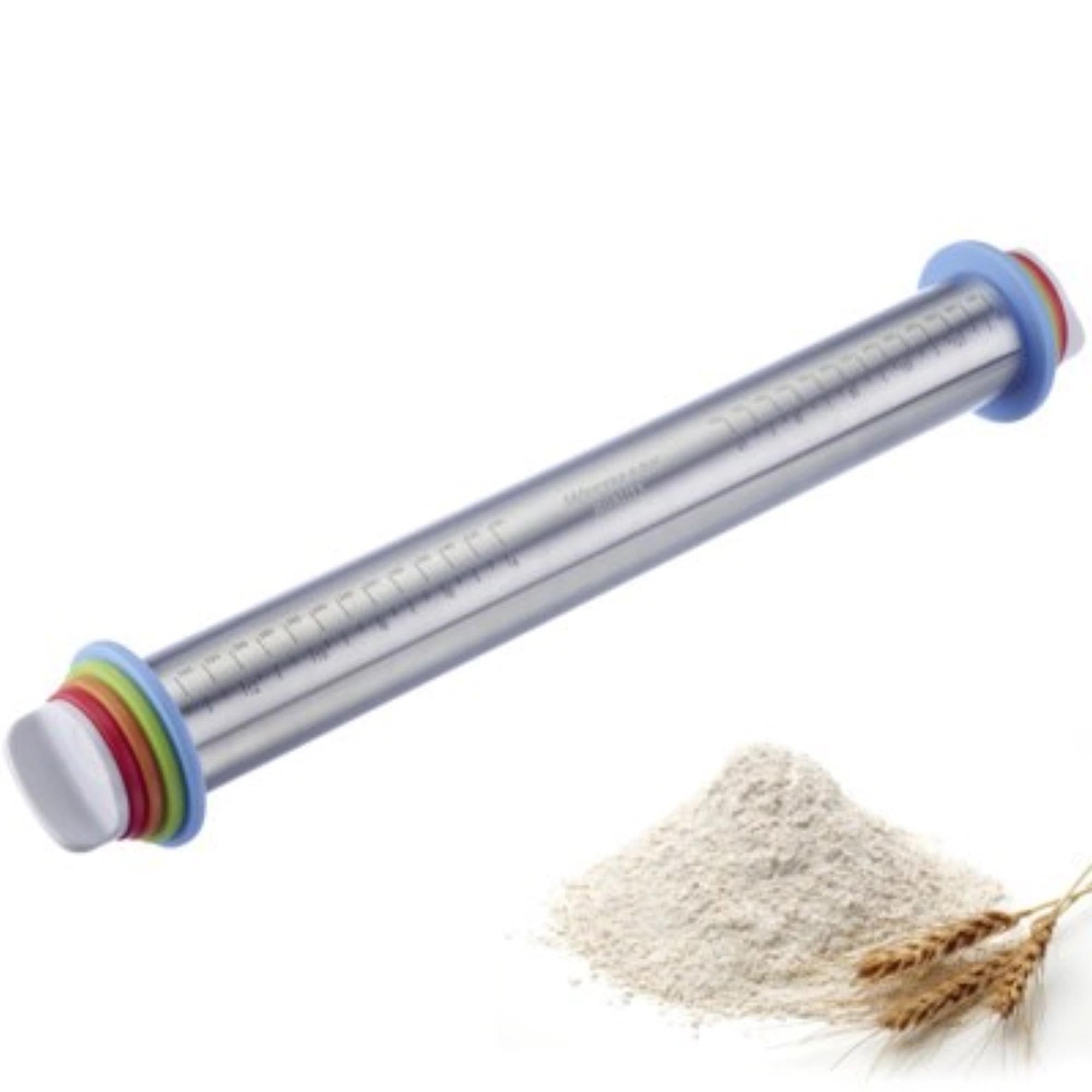 Teigroller mit 4 Distanzringen, perfekt für gleichmäßiges Ausrollen, 43,5 cm lang, hochwertig von Westmark.