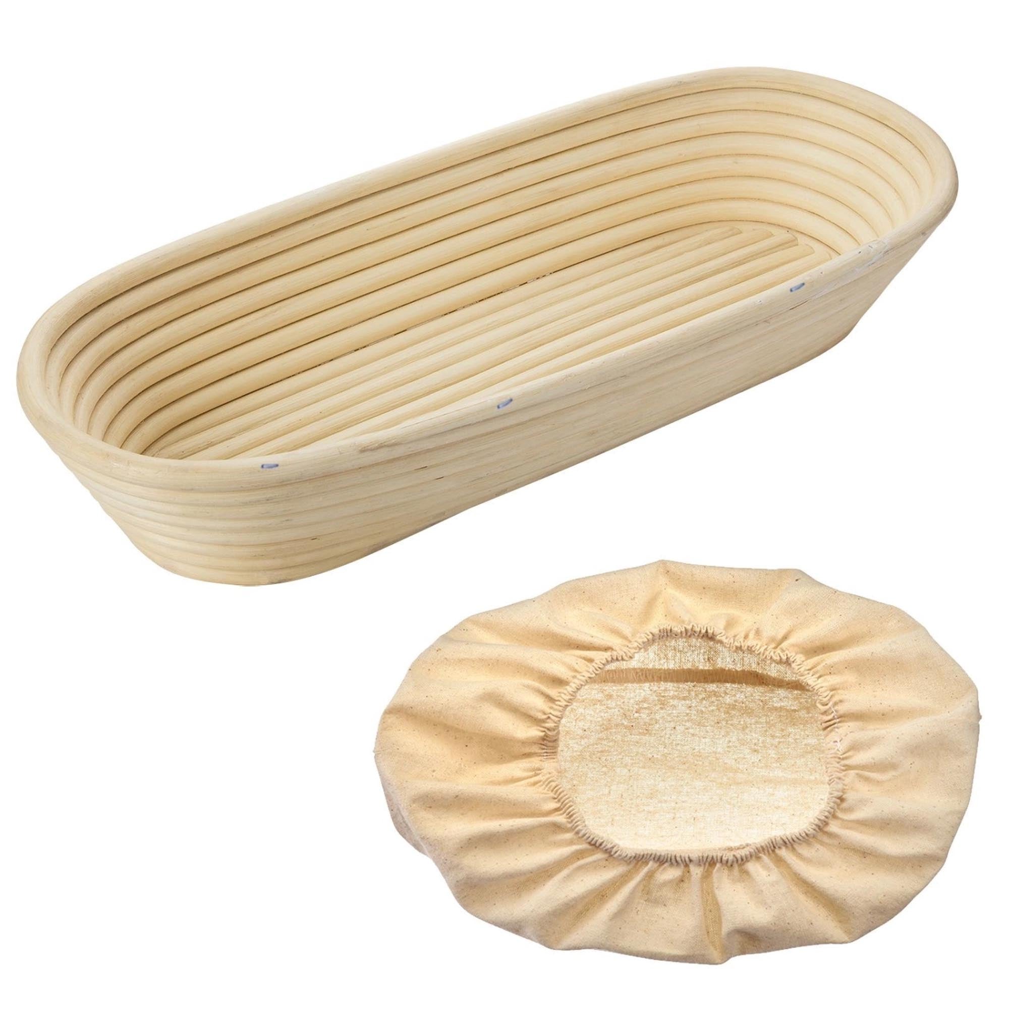 Set Gärkörbchen oval mit Bezug 39.5 x 15.4 x 7.2cm in Braun präsentiert im Onlineshop von KAQTU Design AG. Backutensilien ist von Westmark