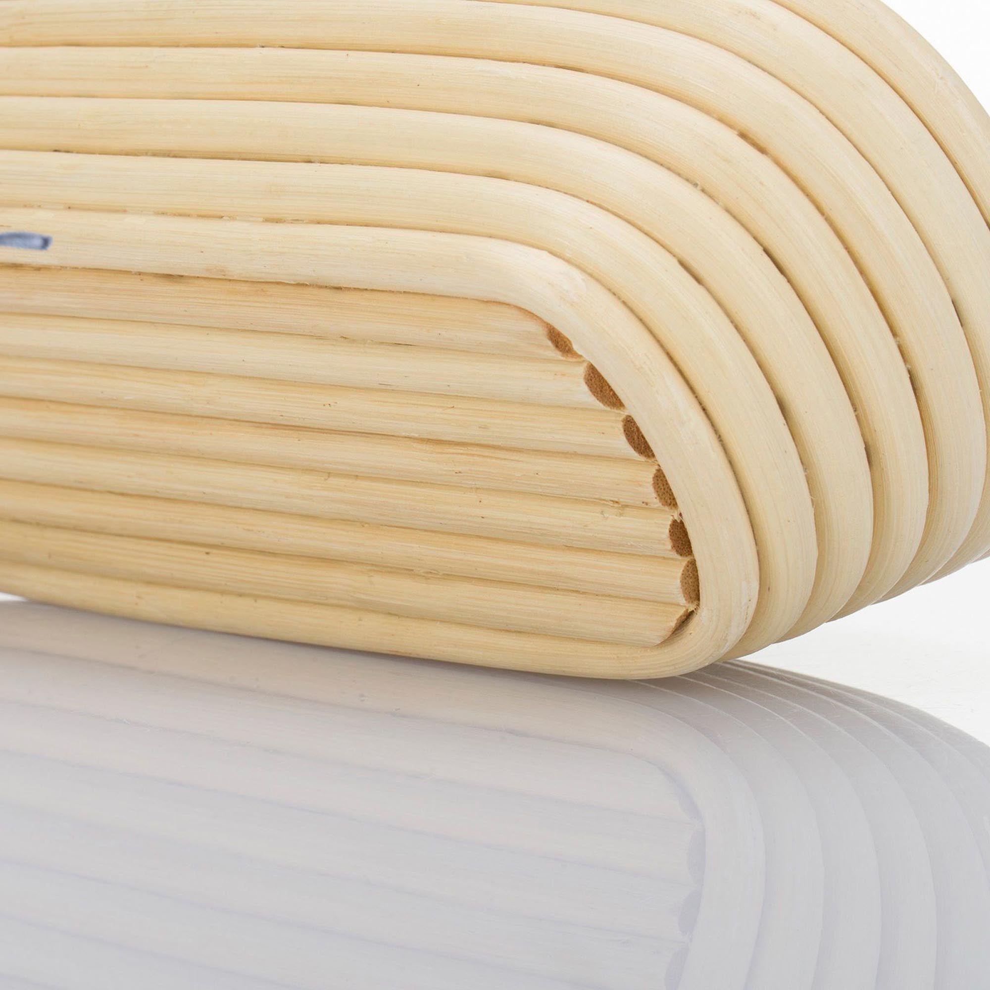 Ovales Gärkörbchen-Set von Westmark, ideal für Brot, mit Stoffbezug, Maße: 39,5 x 15,4 x 7,2 cm, für perfekte Backergebnisse.