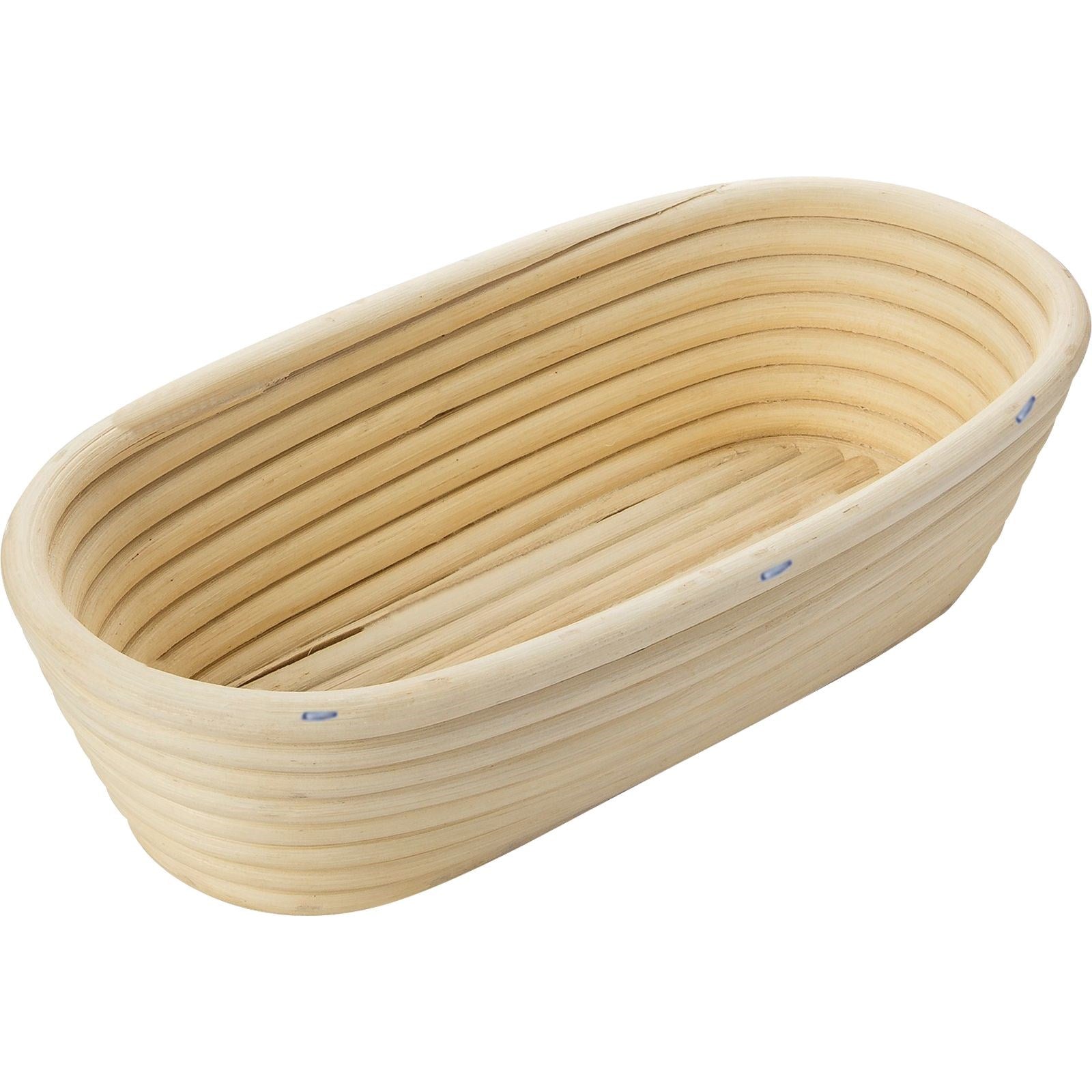 Ovales Gärkörbchen-Set von Westmark, 27,5x14x7,1 cm, mit Stoffbezug, perfekt für Teigruhe und Brotbacken, robust und vielseitig.