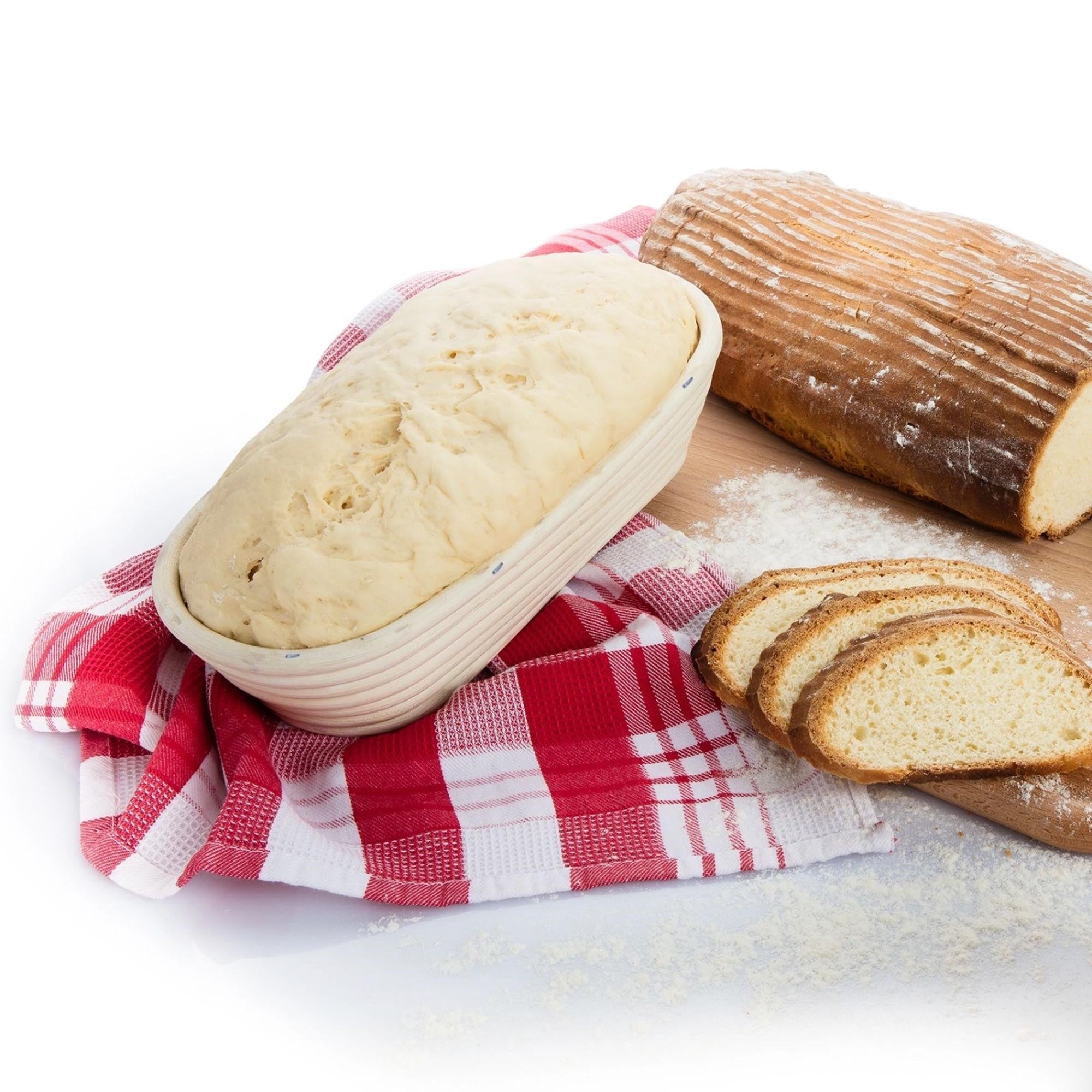 Westmark Gärkörbchen-Set oval, 27,5 x 14 x 7,1 cm, inkl. Stoffbezug, ideal für Brotbacken und Teigruhe, hochwertig und praktisch.