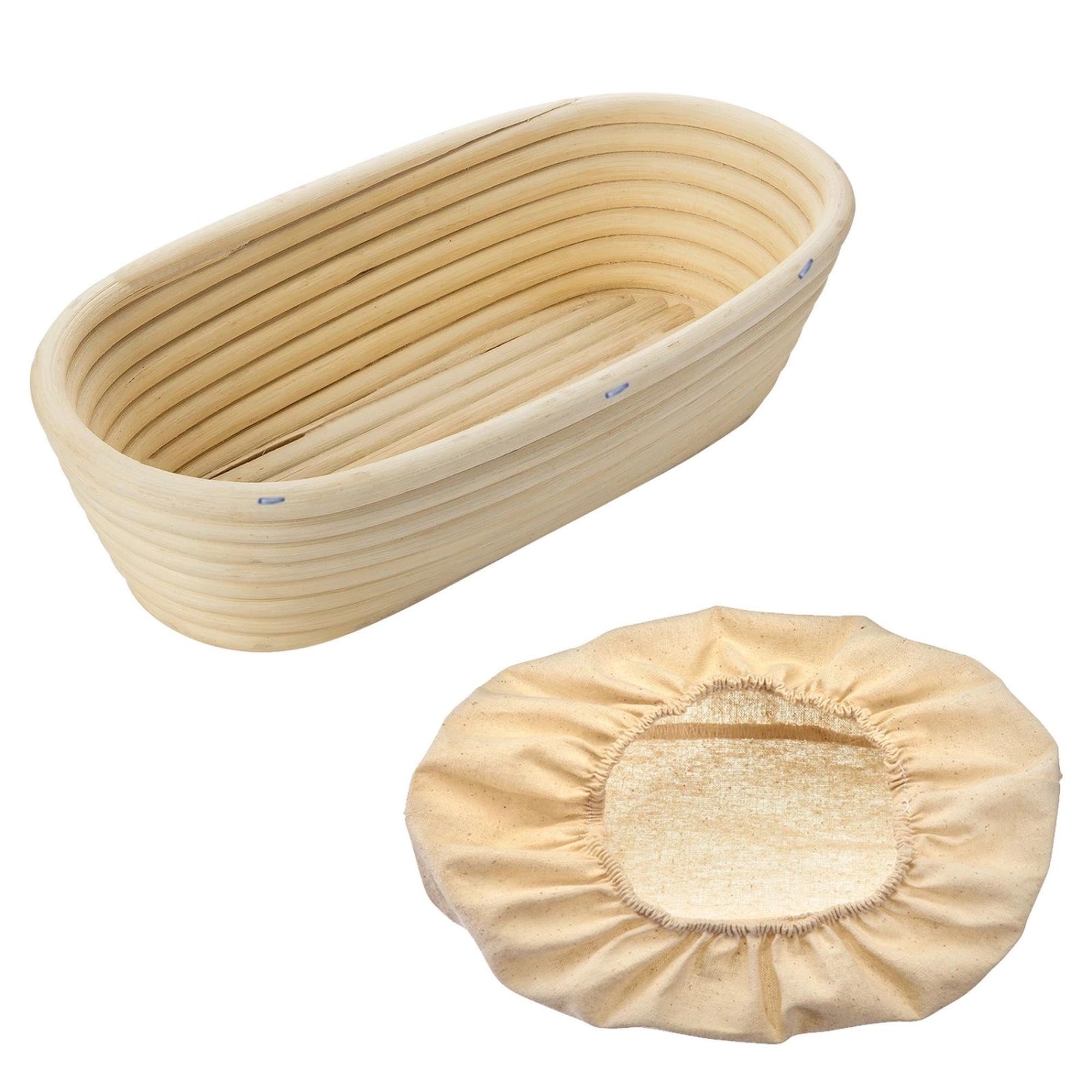 Set Gärkörbchen oval mit Bezug 27.5 x 14 x 7.1cm in Braun präsentiert im Onlineshop von KAQTU Design AG. Backutensilien ist von Westmark