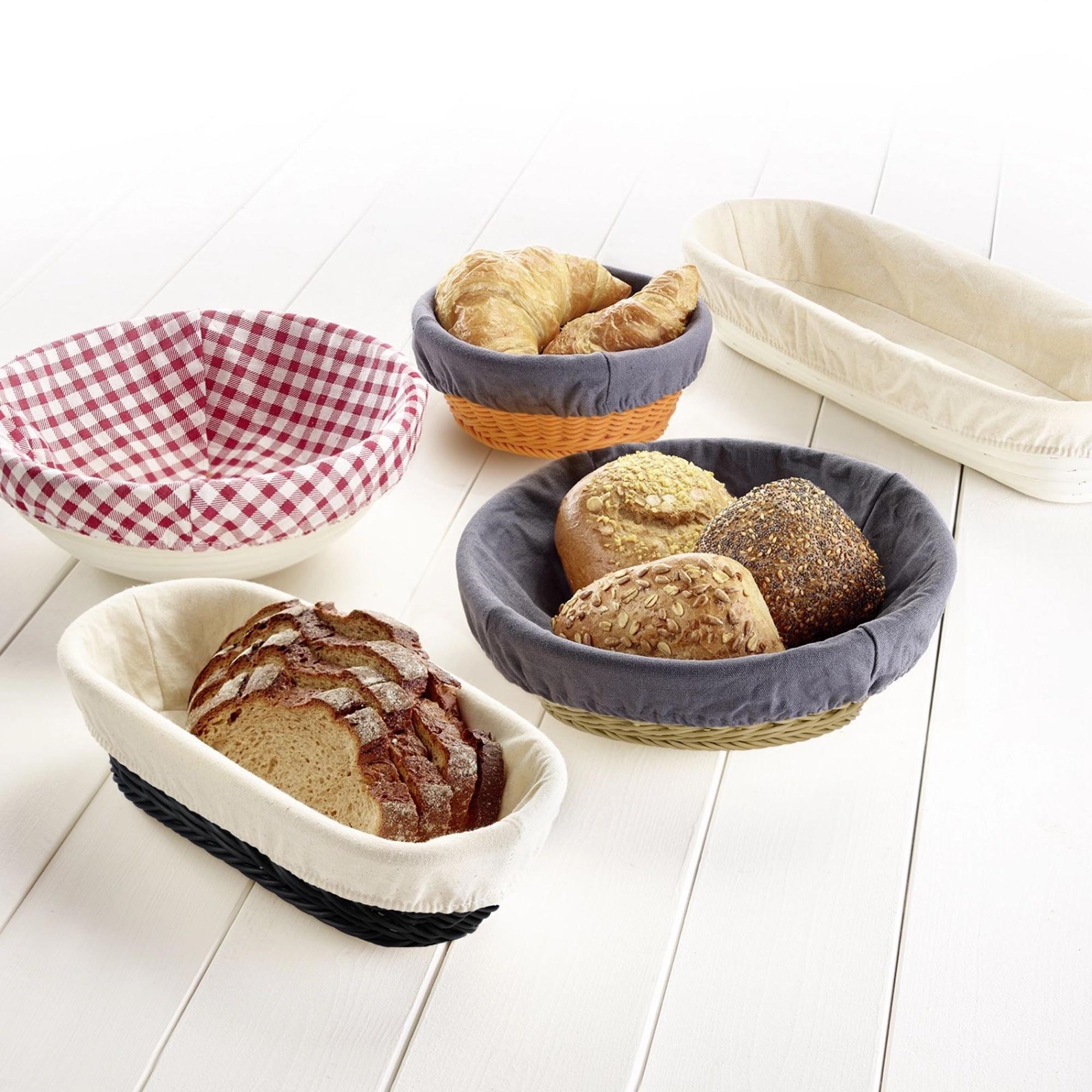 Rundes Gärkörbchen-Set von Westmark, 17.5 cm, mit Stoffbezug, perfekt für Hobbybäcker und Brotbacken zu Hause.