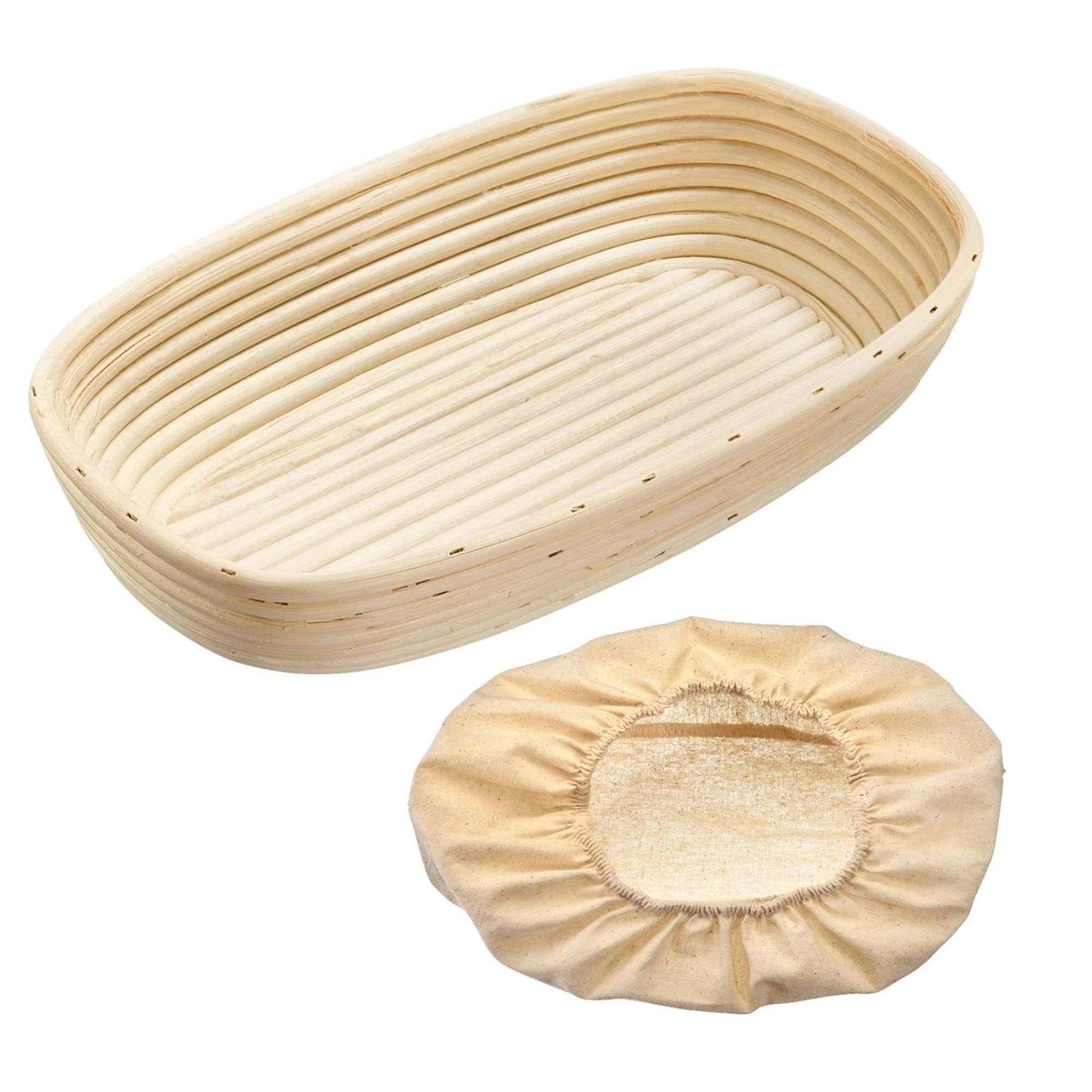 Set Gärkörbchen oval mit Bezug 33.5 x 20.5 x 8cm in Braun präsentiert im Onlineshop von KAQTU Design AG. Backutensilien ist von Westmark