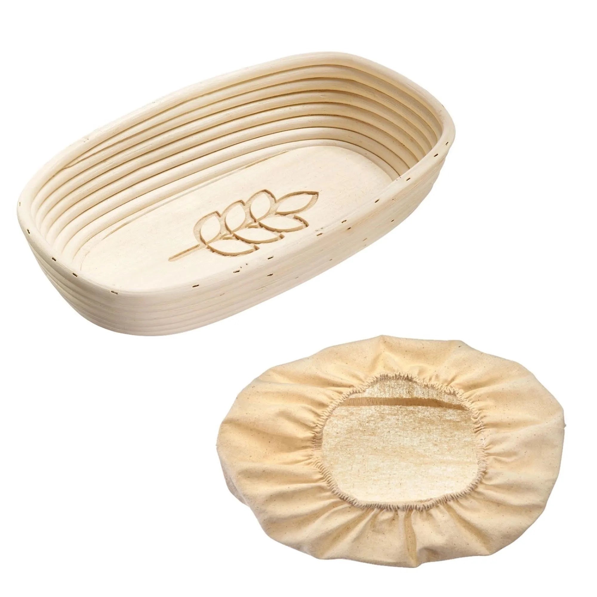 Set Gärkörbchen oval mit Bezug mit Ähre 34 x 20.5 x 8cm in Braun präsentiert im Onlineshop von KAQTU Design AG. Backutensilien ist von Westmark