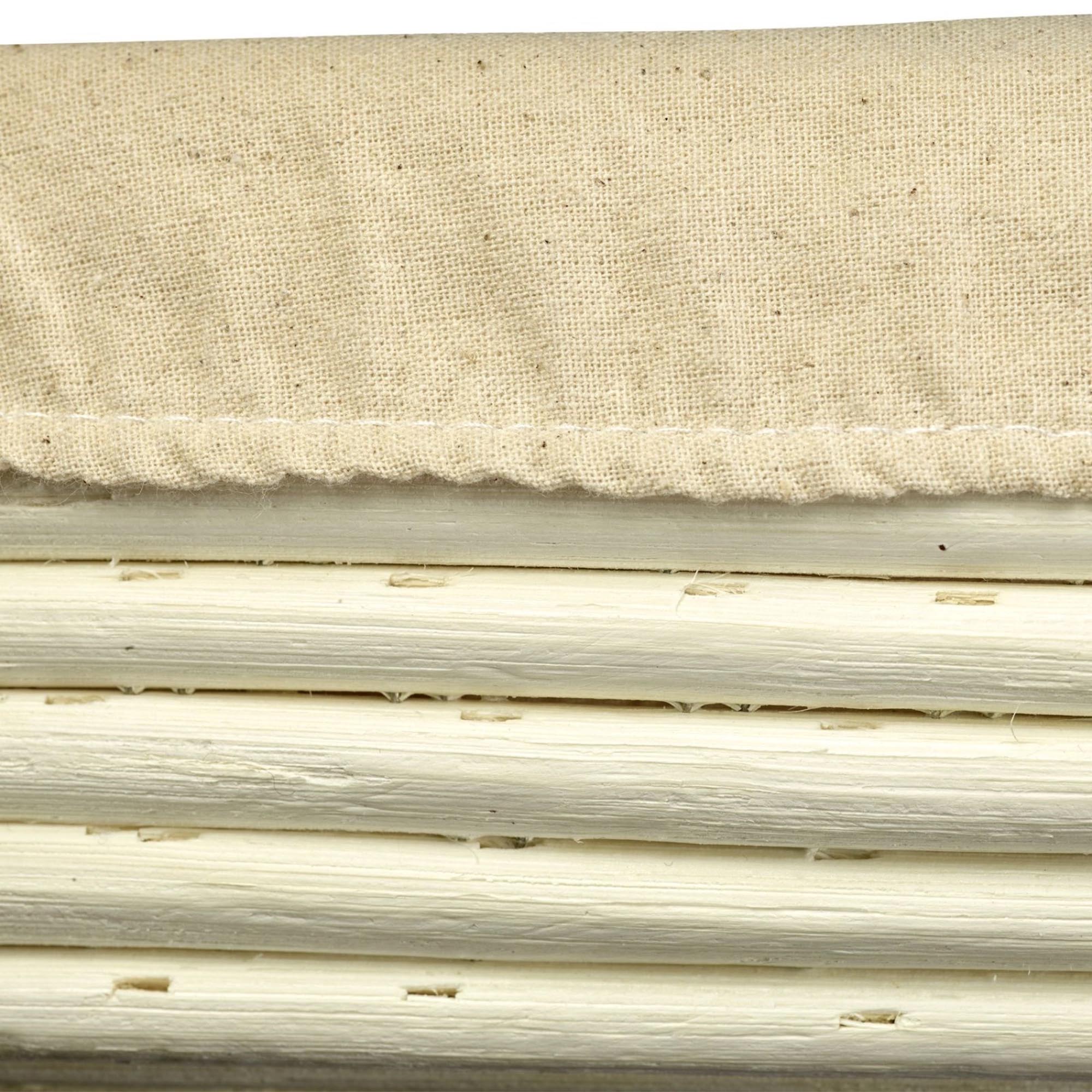 Ovales Gärkörbchen mit Stoffbezug und Ährenmotiv, perfekt für Brotbacken, Maße: 34x20.5x8cm, von Westmark.