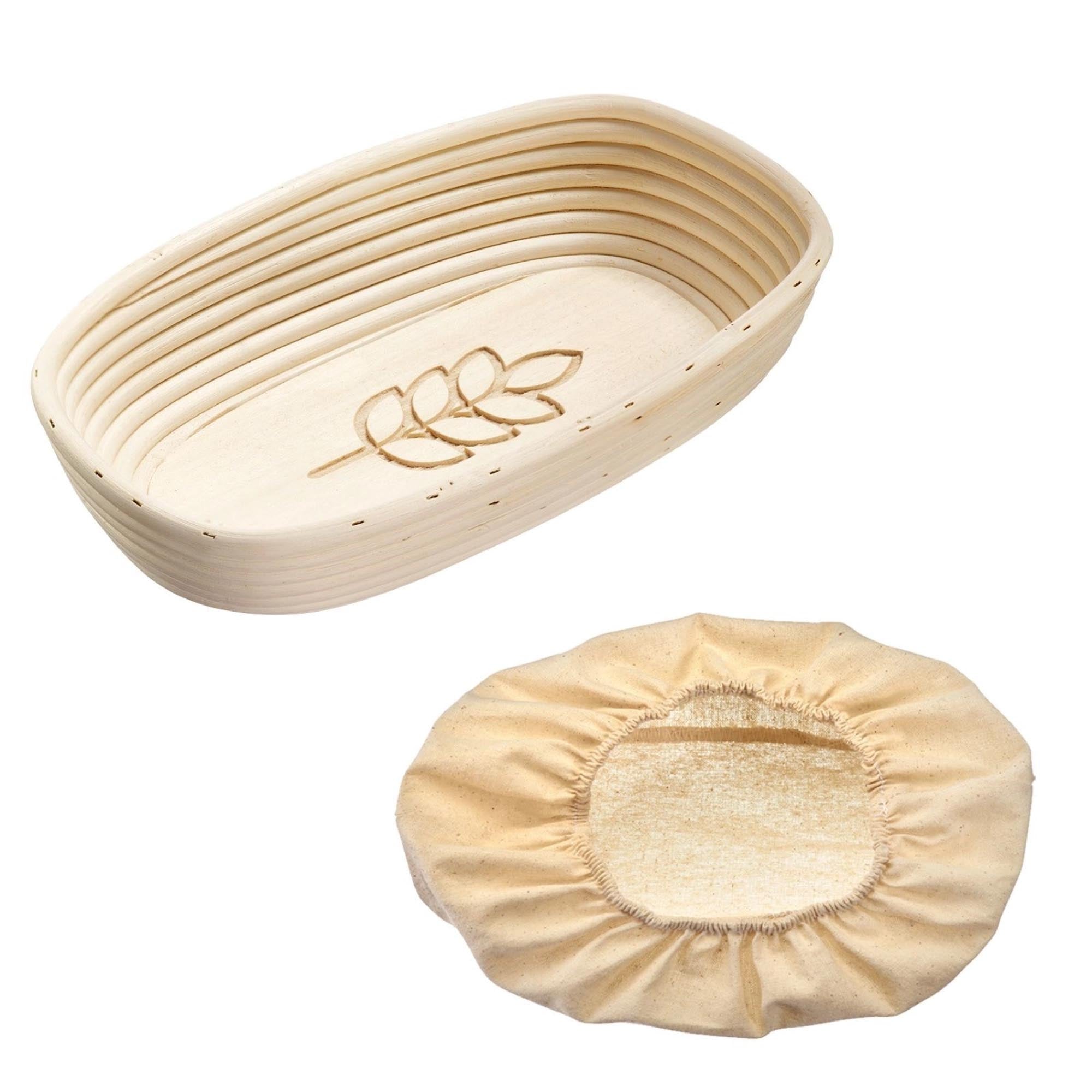 Set Gärkörbchen oval mit Bezug mit Ähre 34 x 20.5 x 8cm in Braun präsentiert im Onlineshop von KAQTU Design AG. Backutensilien ist von Westmark