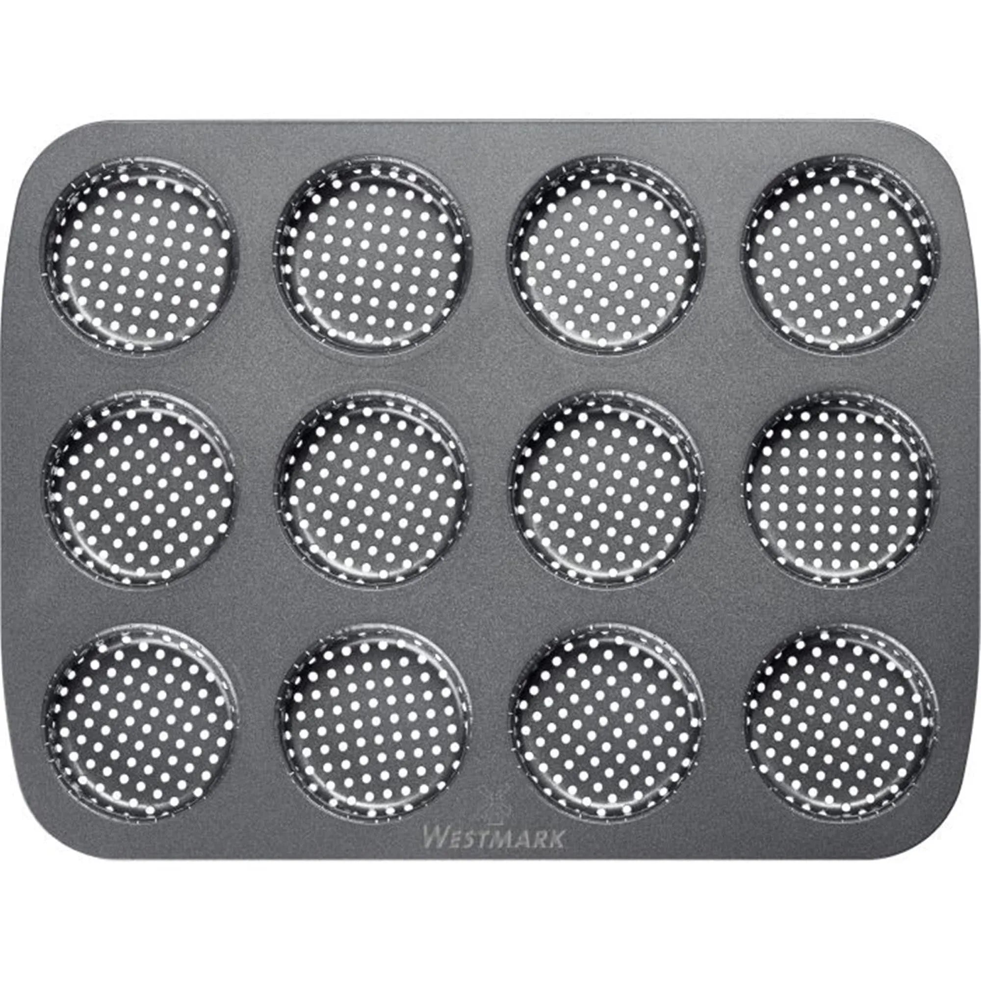 Praktische Backform für 12 Mini-Burgerbrötchen, 29x22cm, antihaftbeschichtet, ideal für gleichmäßiges Backen, von Westmark.
