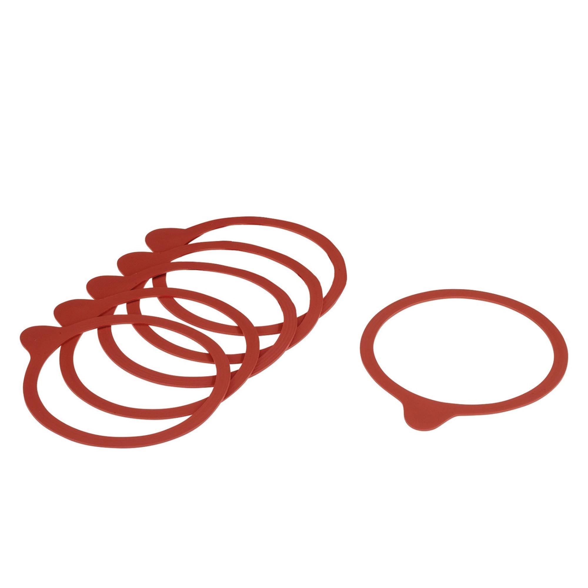 6 Einkoch-Gummiringe 54 x 67 mm in Rot präsentiert im Onlineshop von KAQTU Design AG. Küchenhelfer ist von Westmark