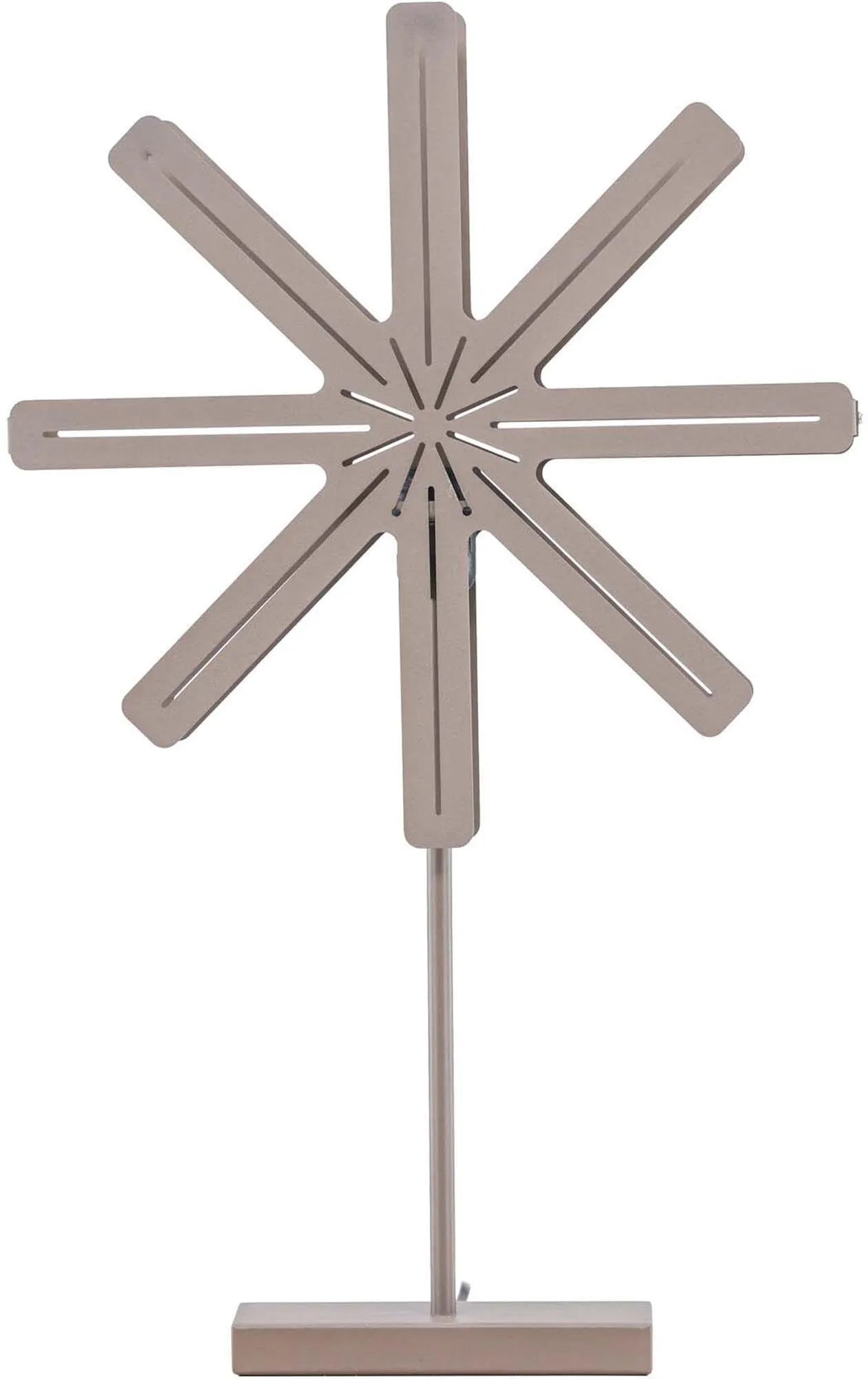Die Säfsen Tischlampe von Venture Home: Stilvolles Design aus braunem Stahl, 67 cm hoch, mit Stern-Lampenschirm für warme Atmosphäre.